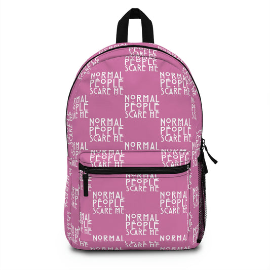 Light Pink Checkered Normal people Backpack