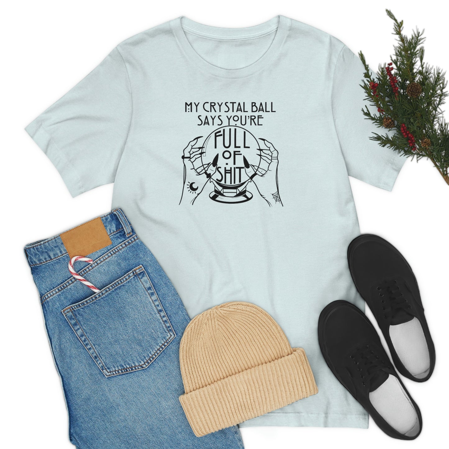 My Crystal Ball Black Font Unisex Jersey Short Sleeve Tee