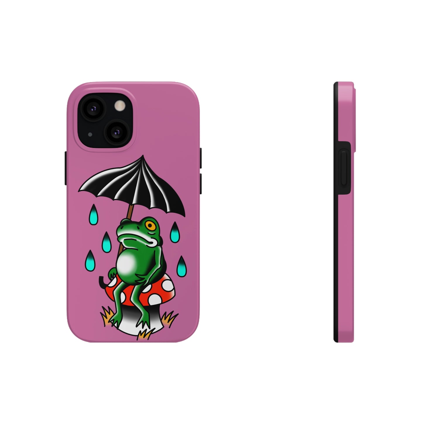 Rainy Day Frog Pink Tough Phone Cases, Case-Mate