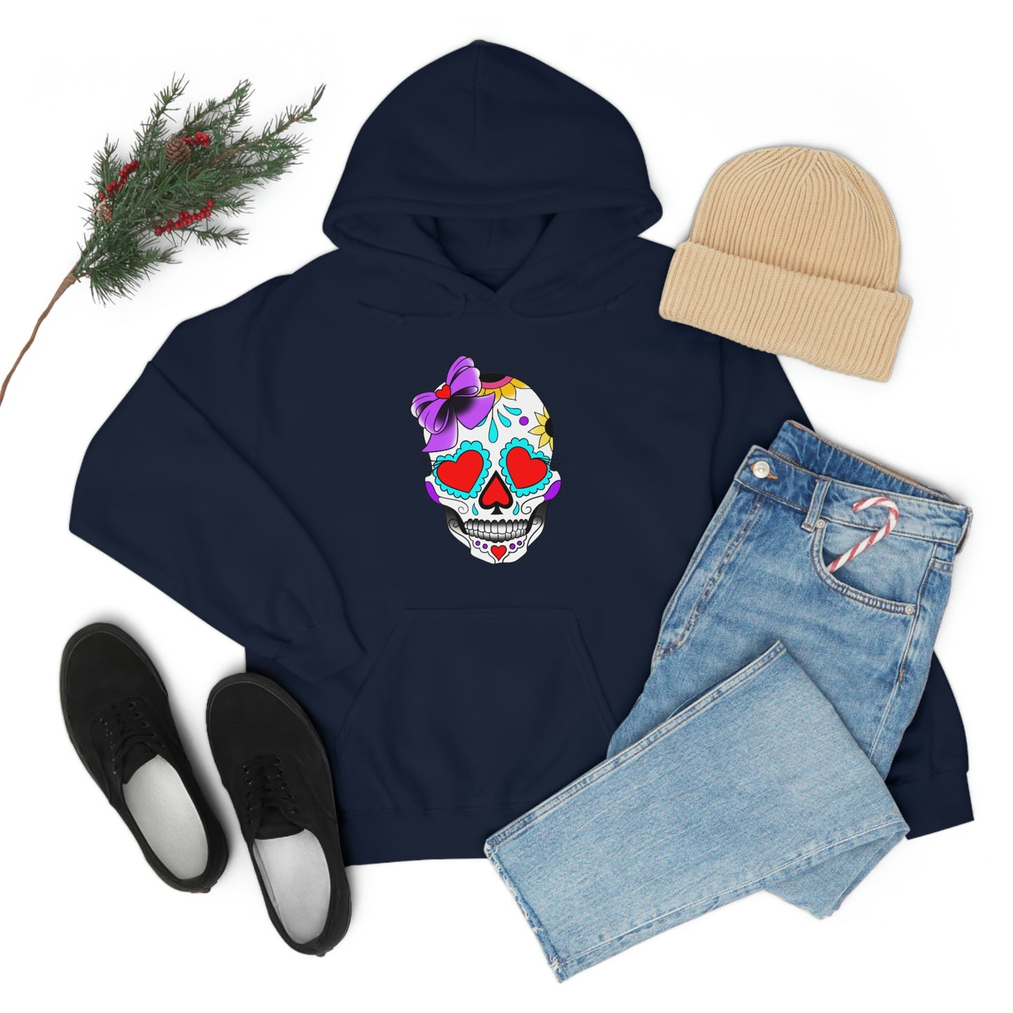 Lady Day of the Dead Unisex Heavy Blend™ Hooded Sweatshirt