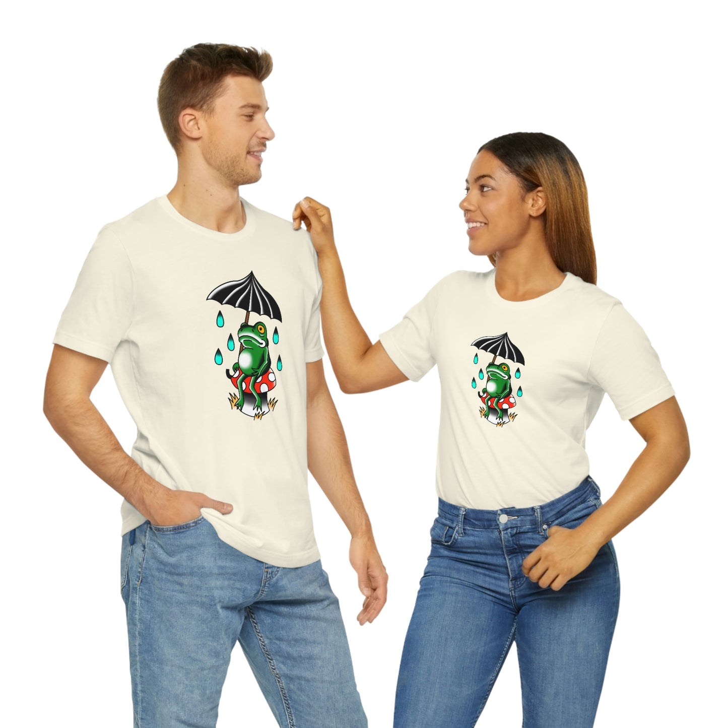 Rainy Day Frog Unisex Jersey Short Sleeve Tee