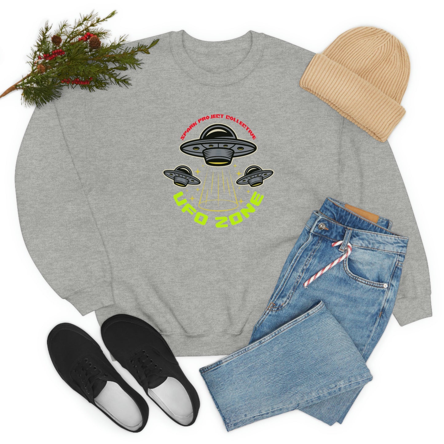 UFO Zone Dark unisex heavy blend crewneck sweatshirt