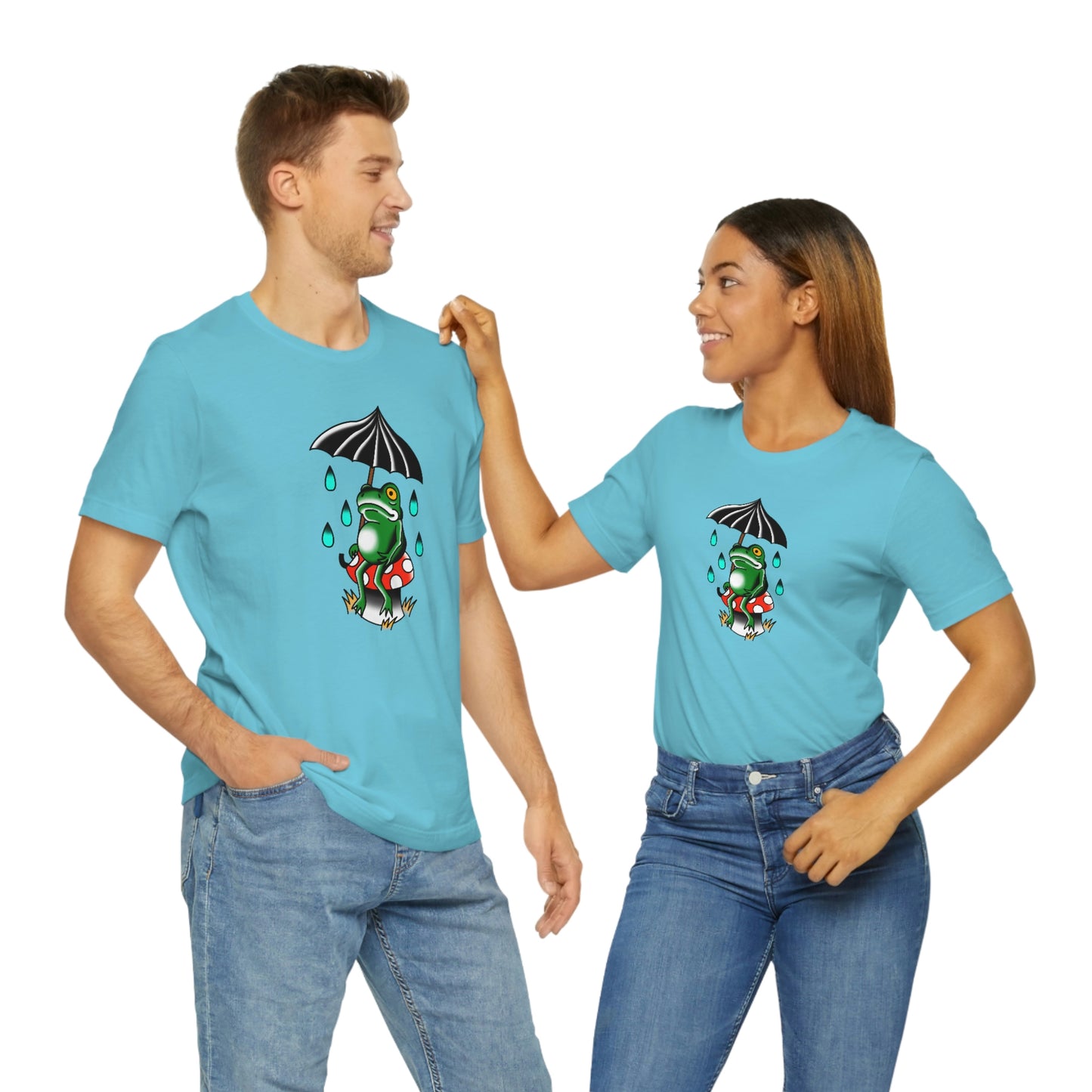 Rainy Day Frog Unisex Jersey Short Sleeve Tee