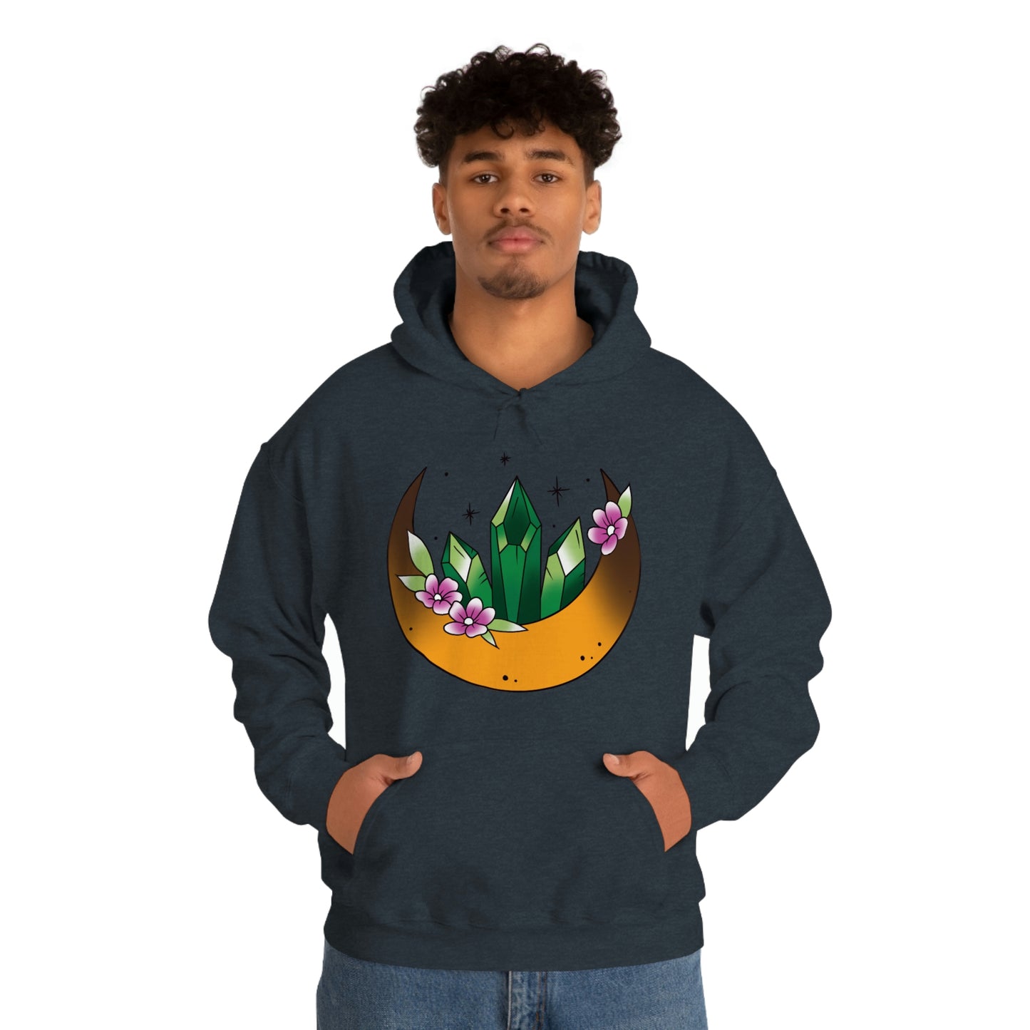 Green Crystal Unisex Heavy Blend™ Hooded Sweatshirt