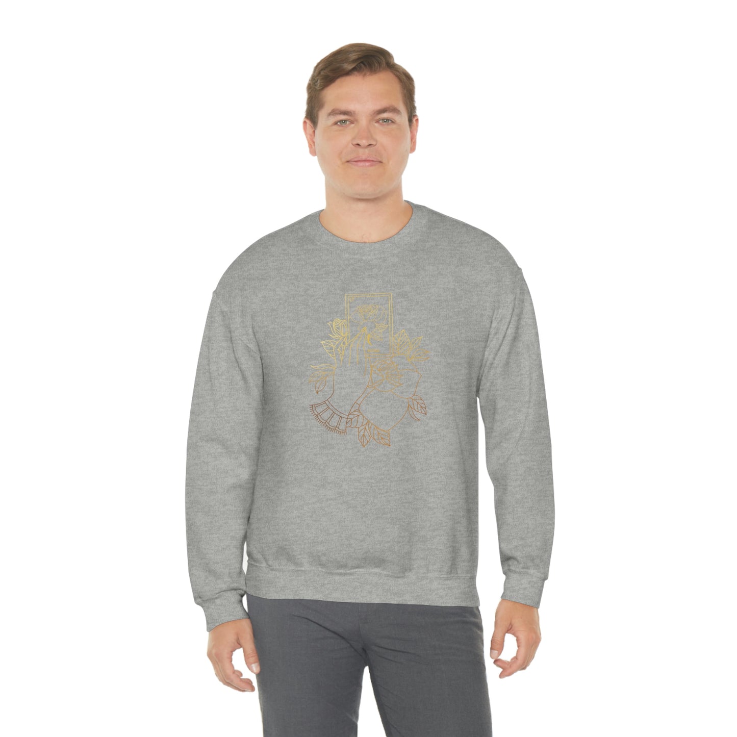 Rosa Card Gold Shading unisex heavy blend crewneck sweatshirt