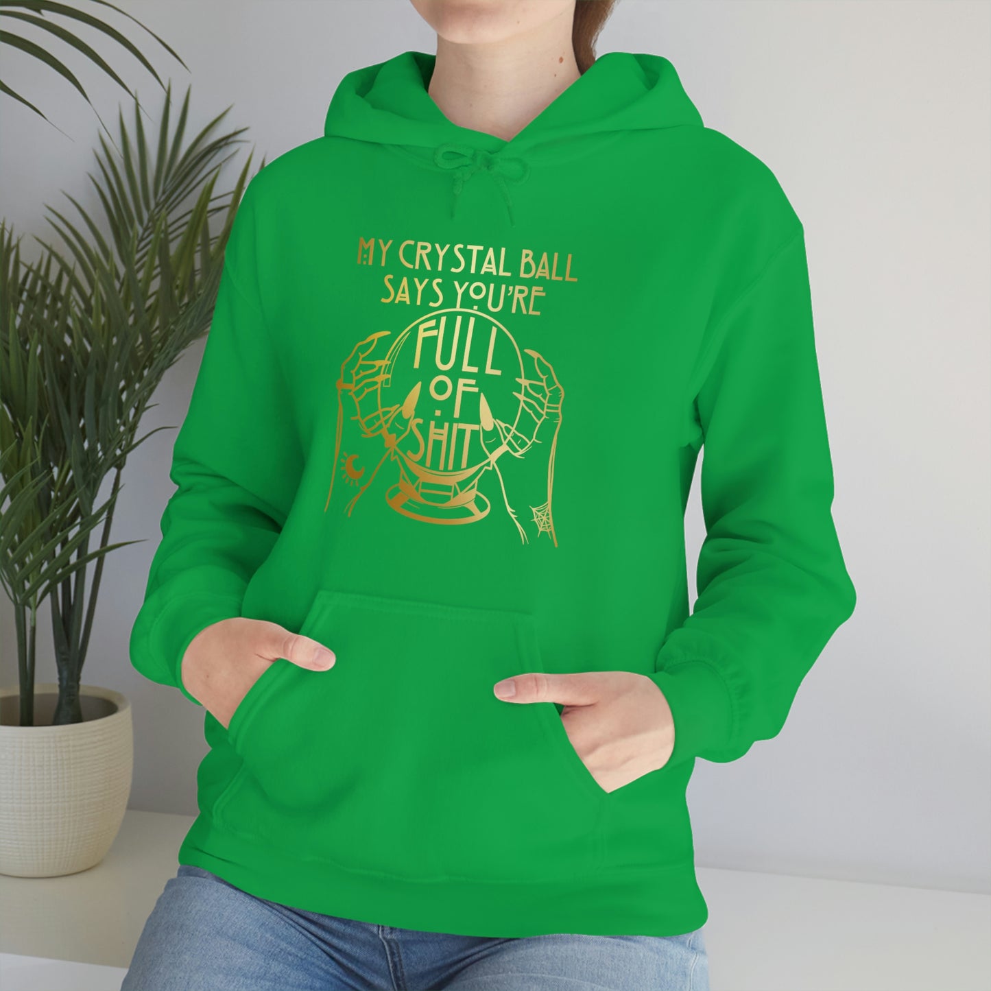 My Crystal Ball Gold Font Unisex Heavy Blend™ Hooded Sweatshirt