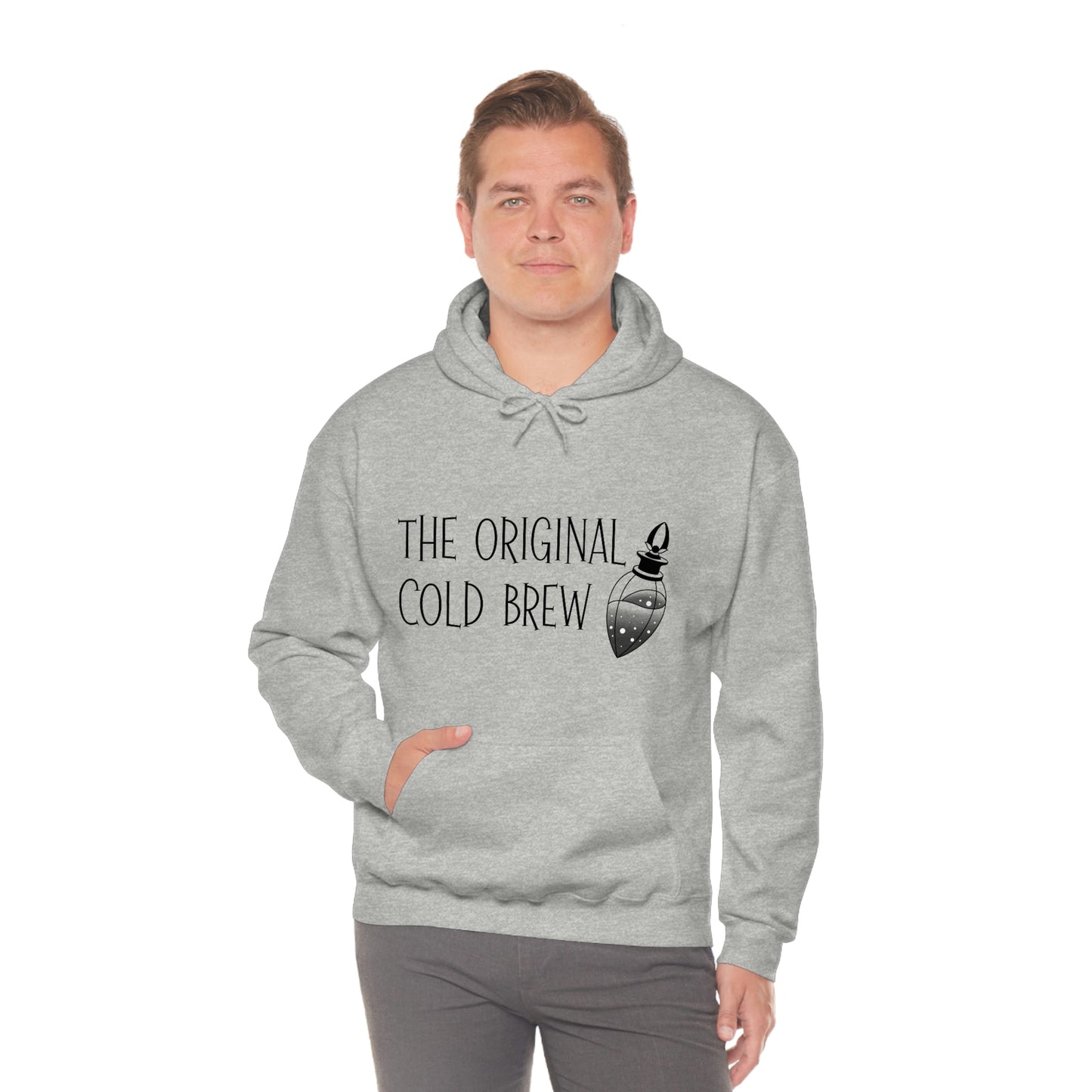 The Original Cold Brew Black Font Unisex Heavy Blend™ Hooded Sweatshirt