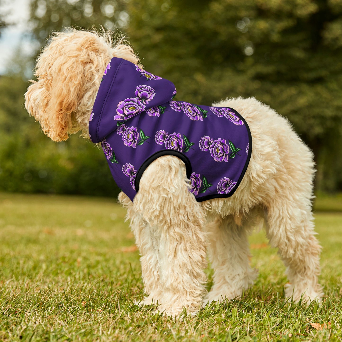 Flower Pattern Dog Hoodie