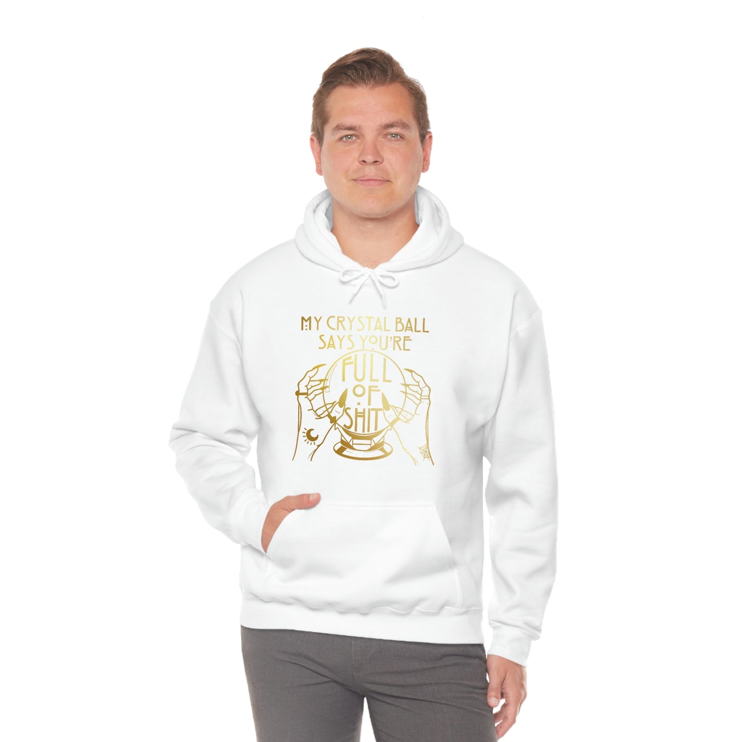 My Crystal Ball Gold Font Unisex Heavy Blend™ Hooded Sweatshirt