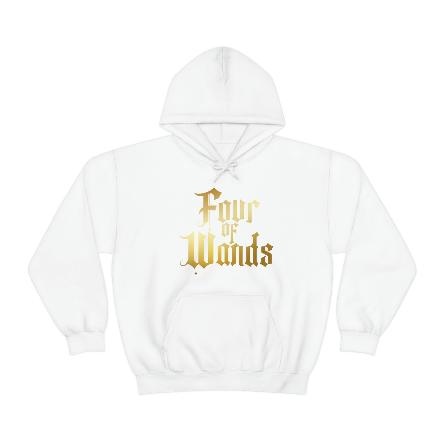 Four of Wands Gold Logo Unisex Heavy Blend™ Hooded Sweatshirt