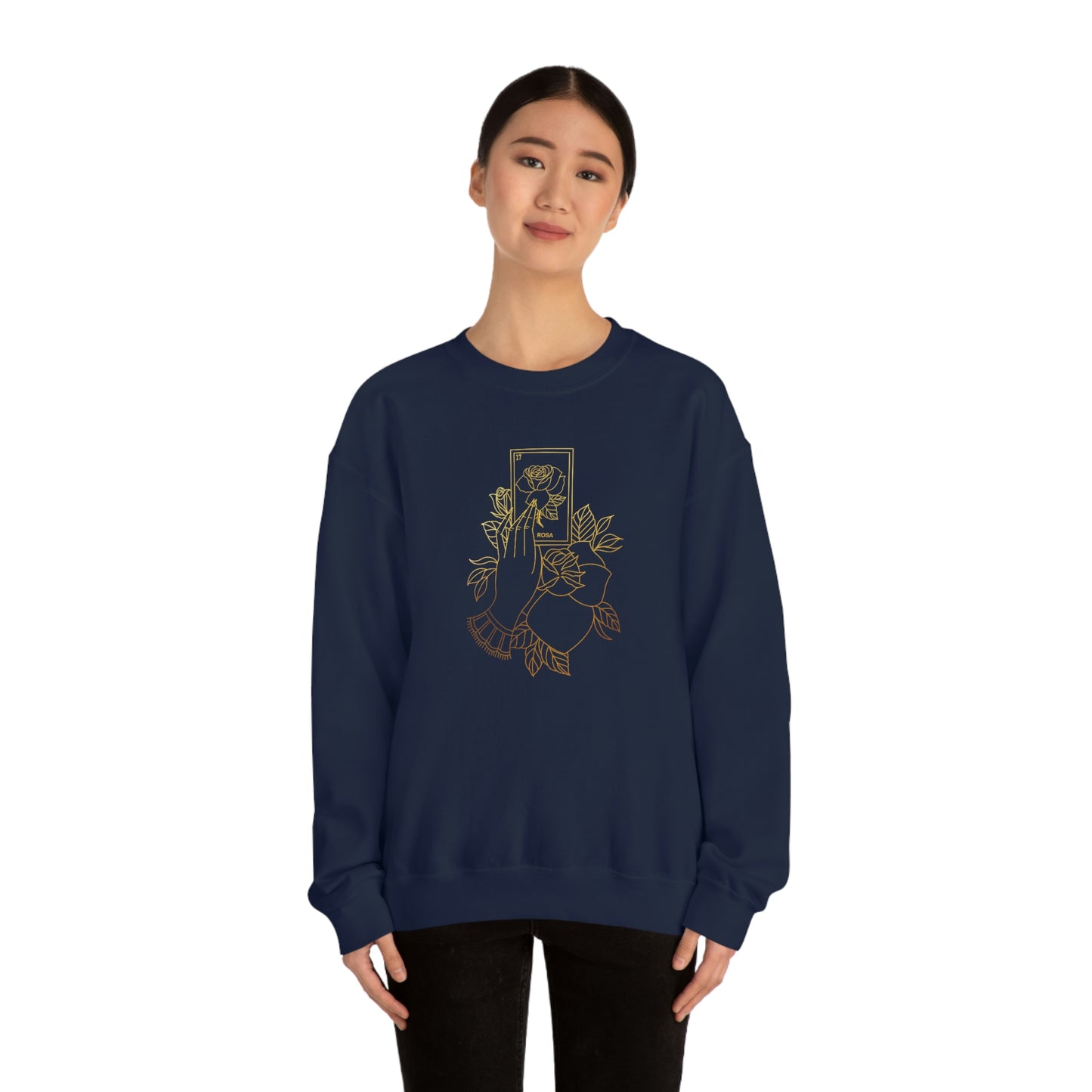 Rosa Card Gold Shading unisex heavy blend crewneck sweatshirt