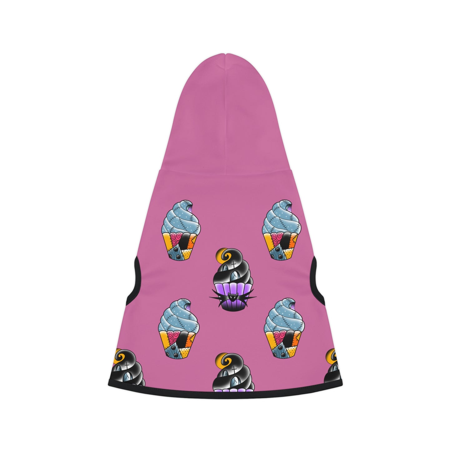 Jack and Sally Cupcake Pink Dog Hoodie