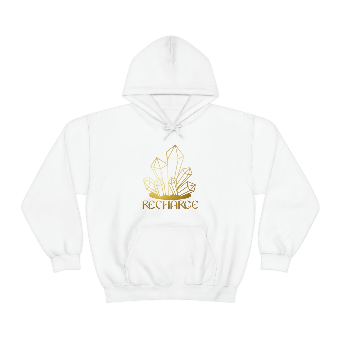 Recharge Gold Font Unisex Heavy Blend™ Hooded Sweatshirt