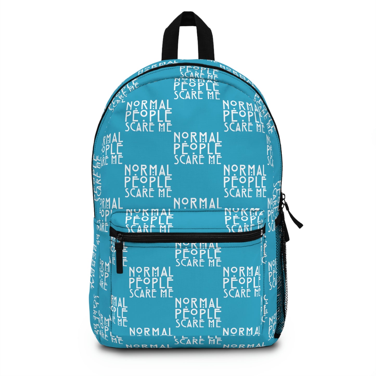 Turquoise Checkered Normal people Backpack