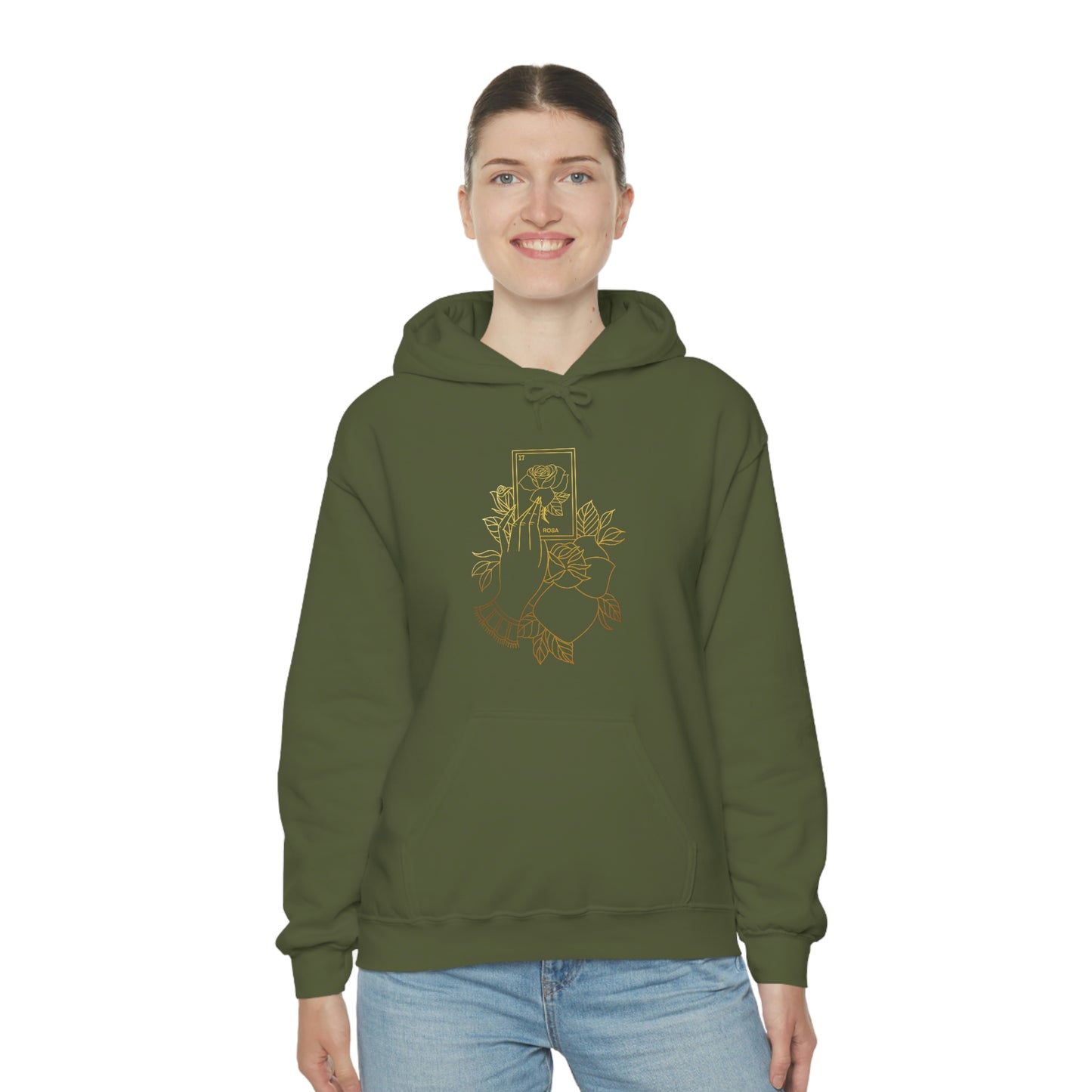 Rosa Card Gold Lines Unisex Heavy Blend™ Hooded Sweatshirt