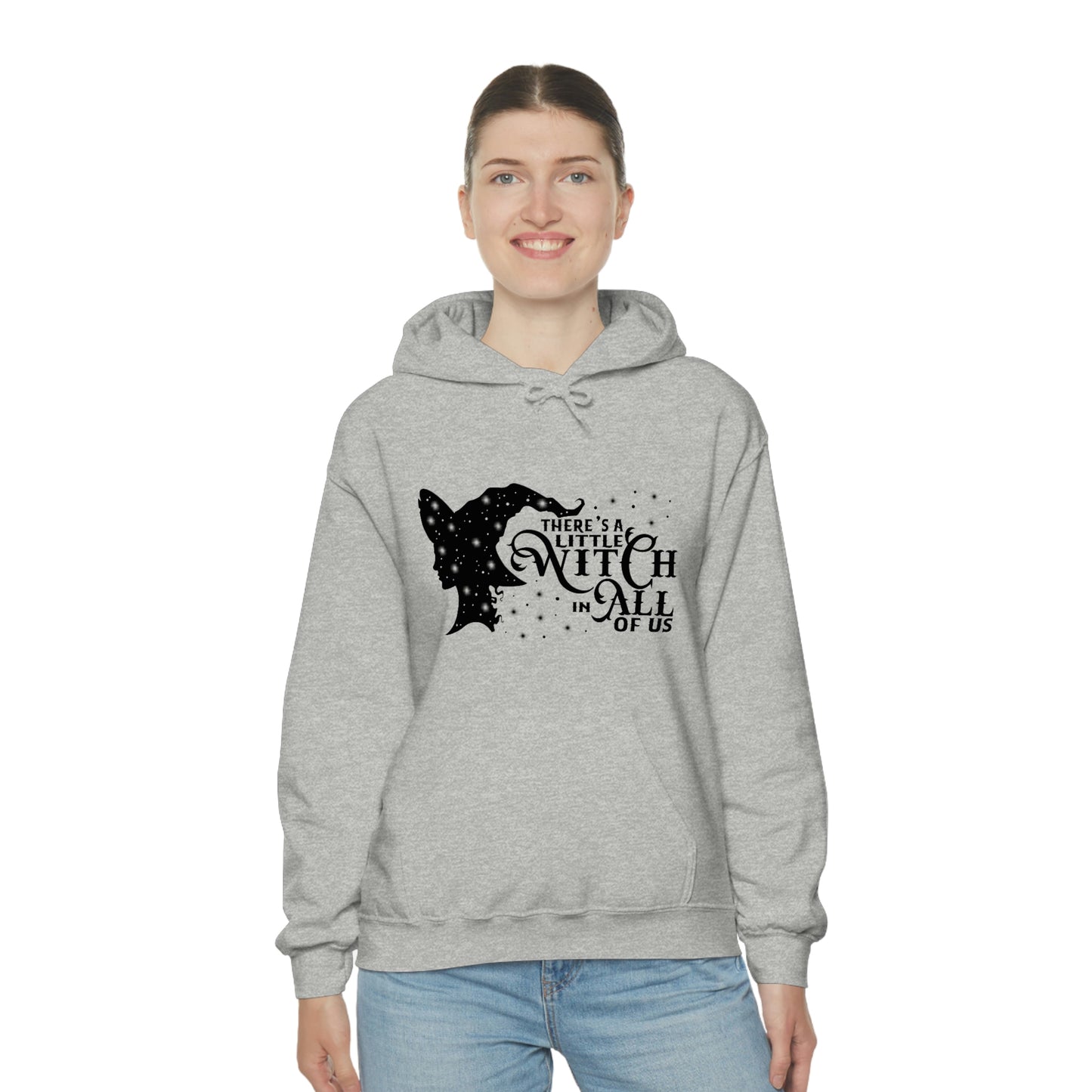 Witch In All Of Us Black Font Unisex Heavy Blend™ Hooded Sweatshirt