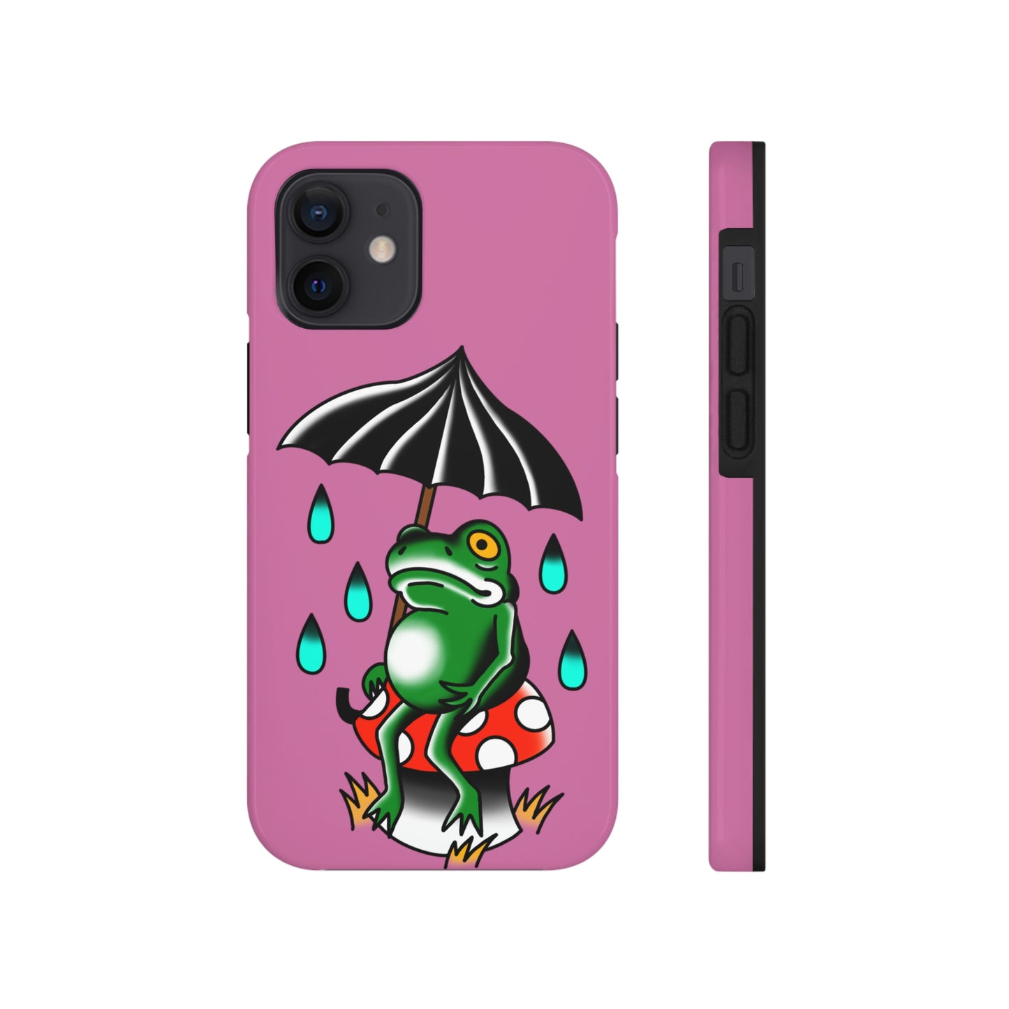 Rainy Day Frog Pink Tough Phone Cases, Case-Mate