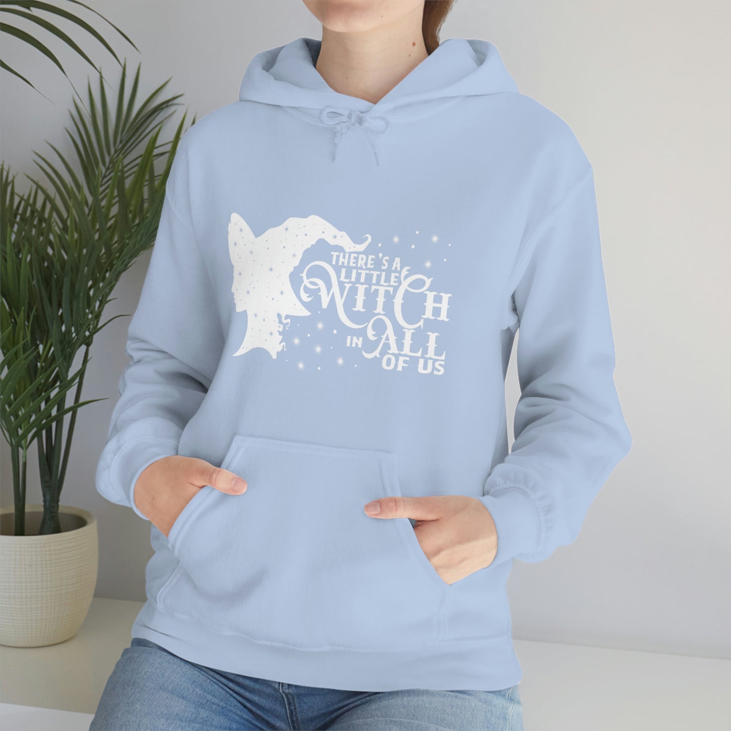 Witch In All of Us White Font Unisex Heavy Blend™ Hooded Sweatshirt