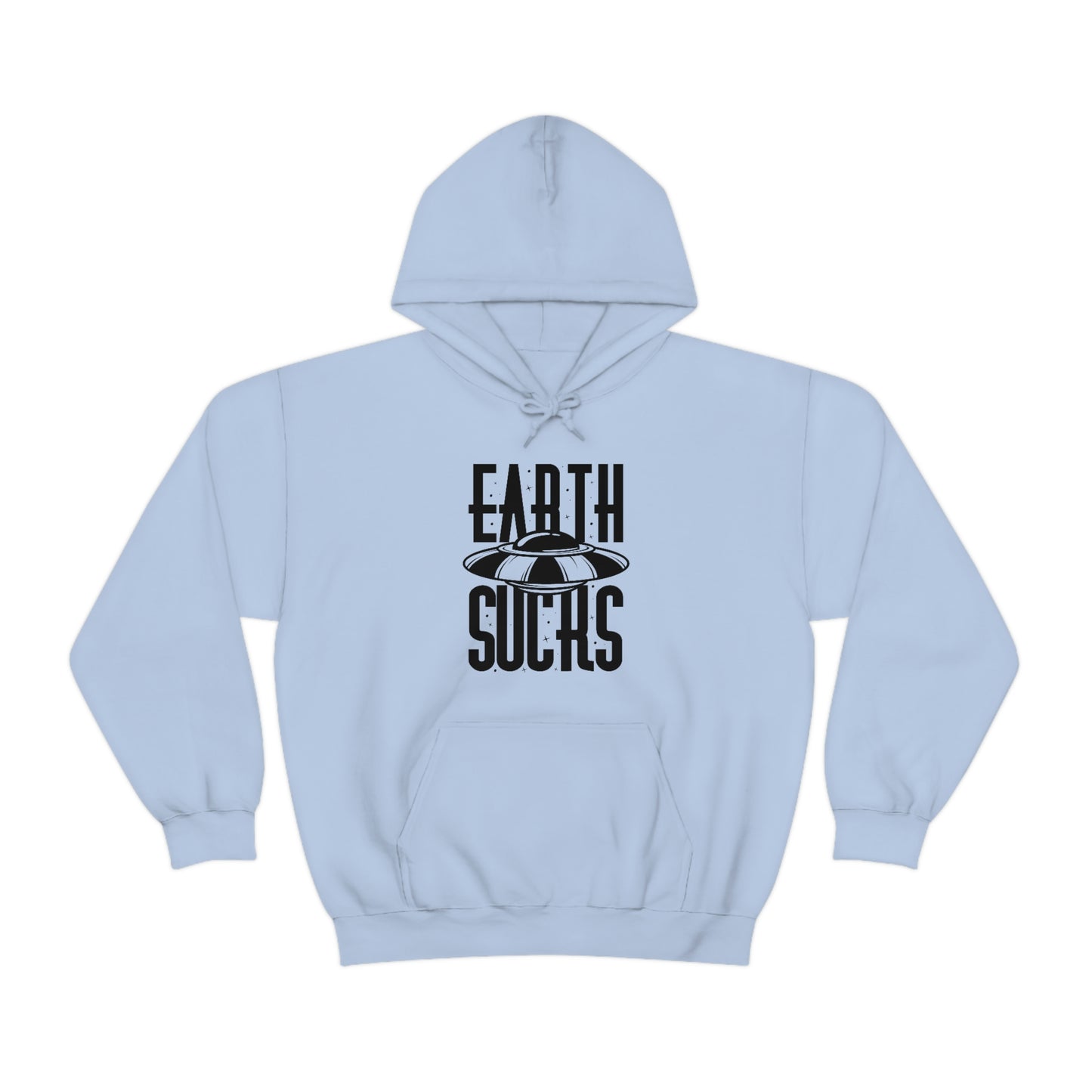 Earth Sucks Black Font Unisex Heavy Blend™ Hooded Sweatshirt