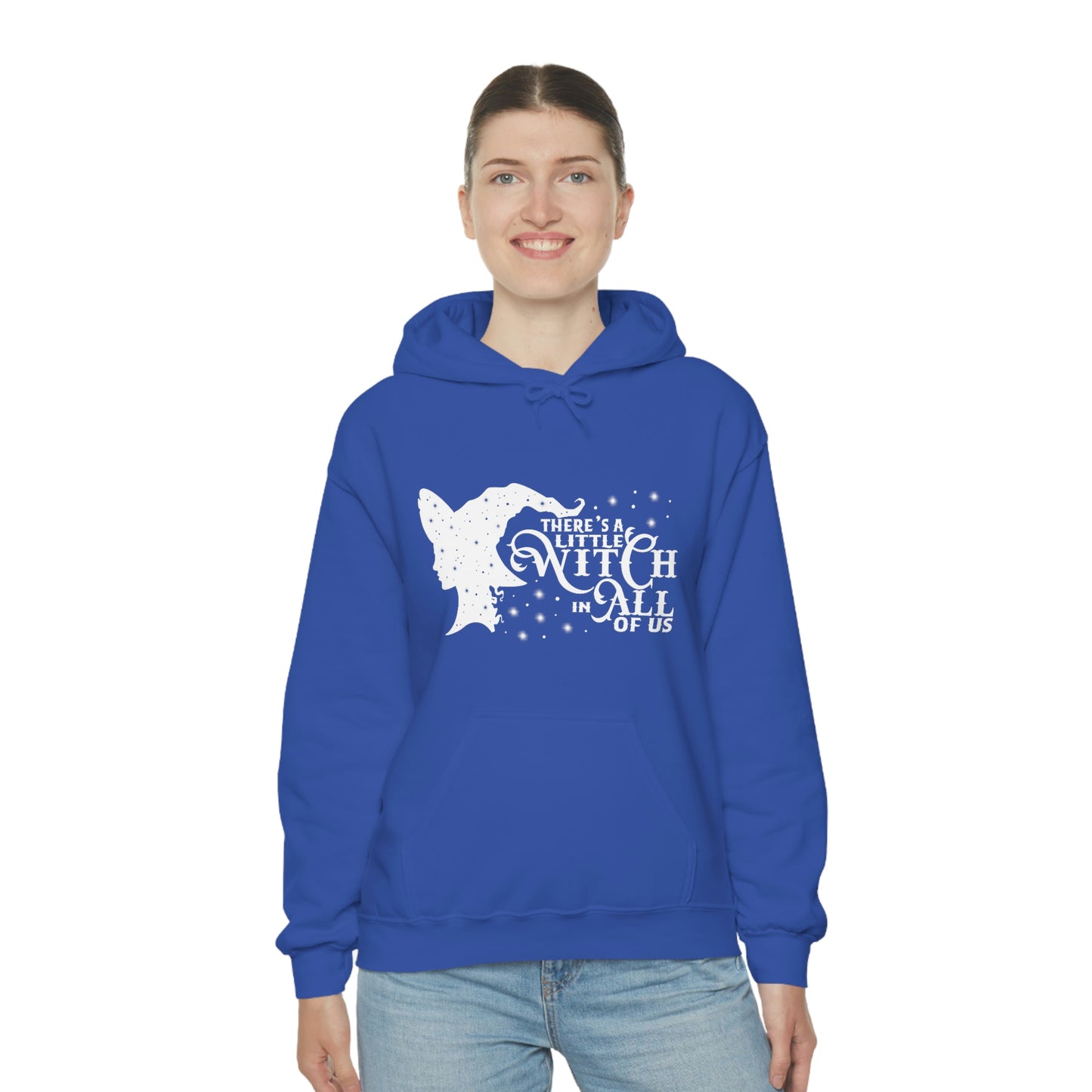 Witch In All of Us White Font Unisex Heavy Blend™ Hooded Sweatshirt