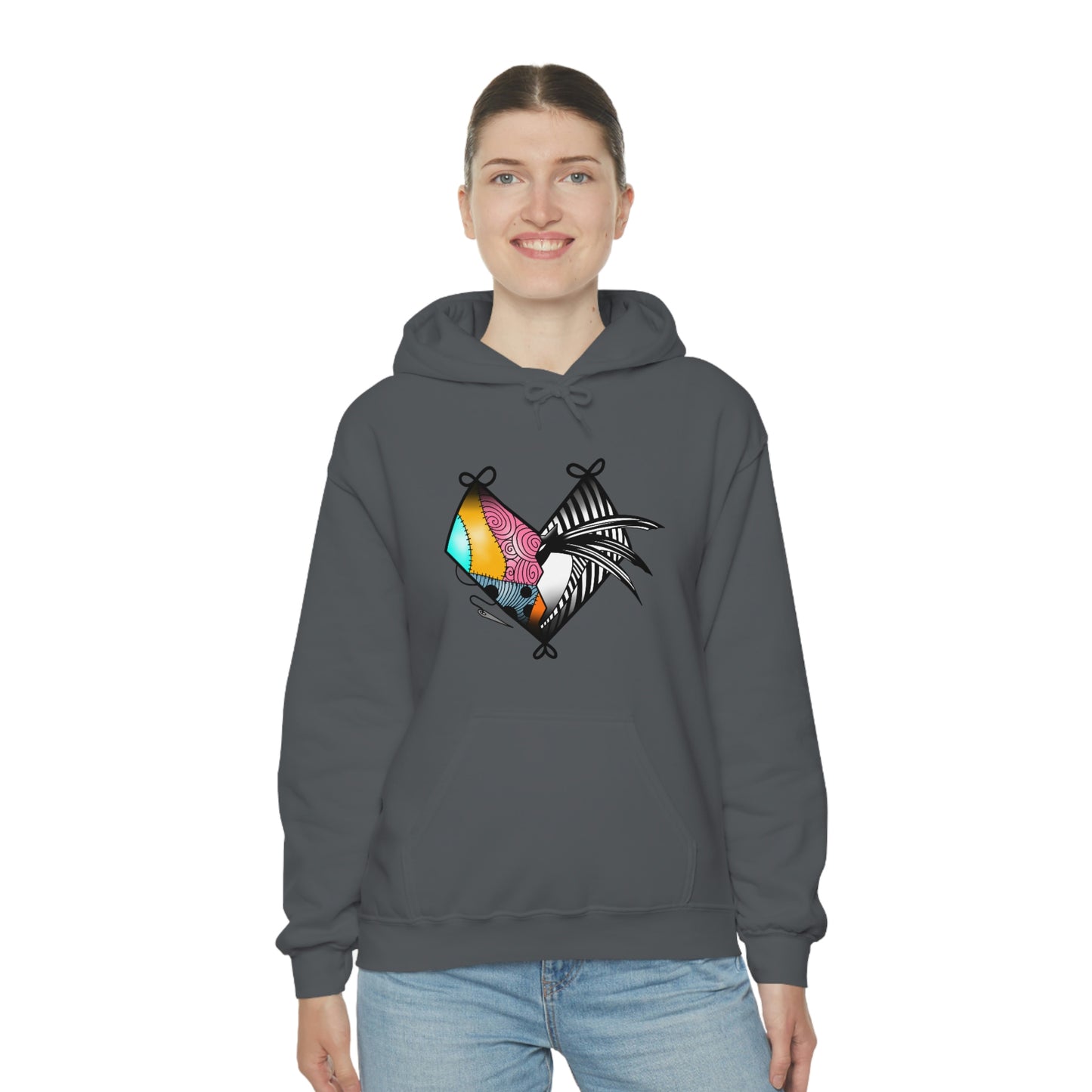 Jack and Sally Heart Unisex Heavy Blend™ Hooded Sweatshirt