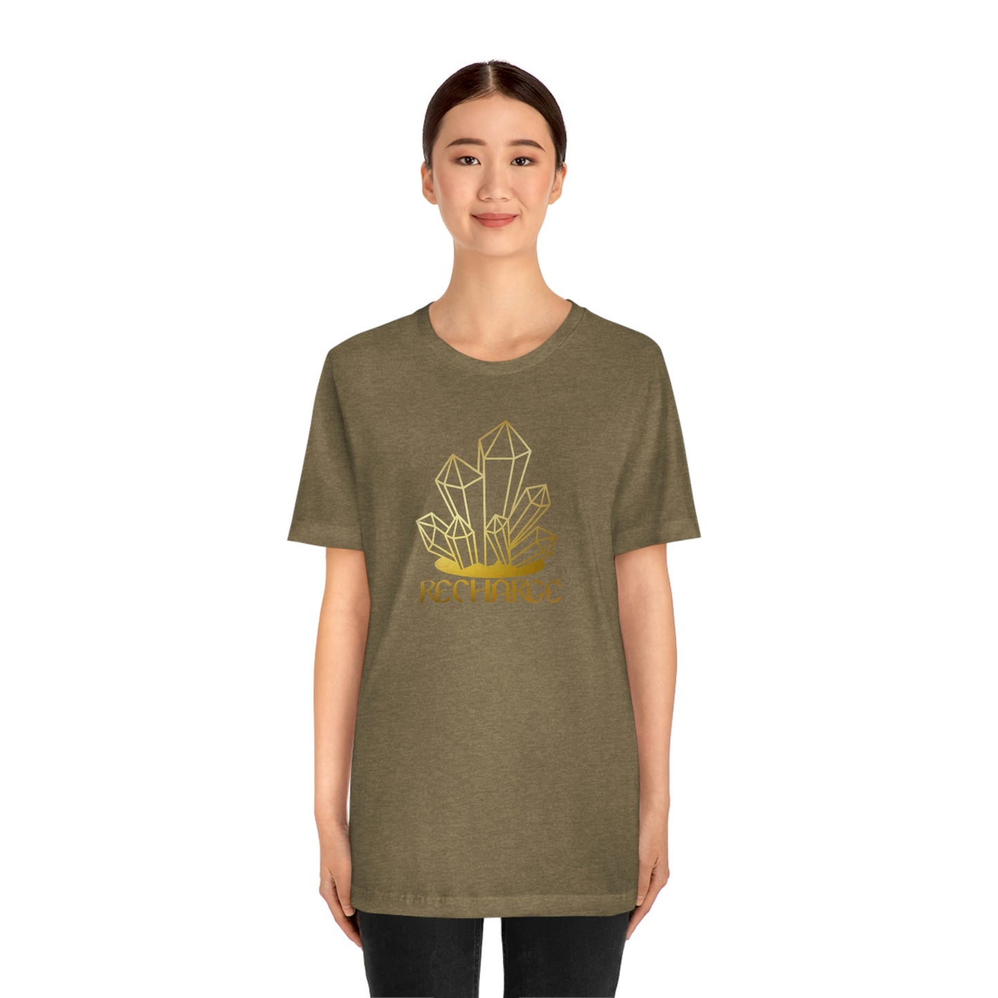 Recharge Gold Font Unisex Jersey Short Sleeve Tee