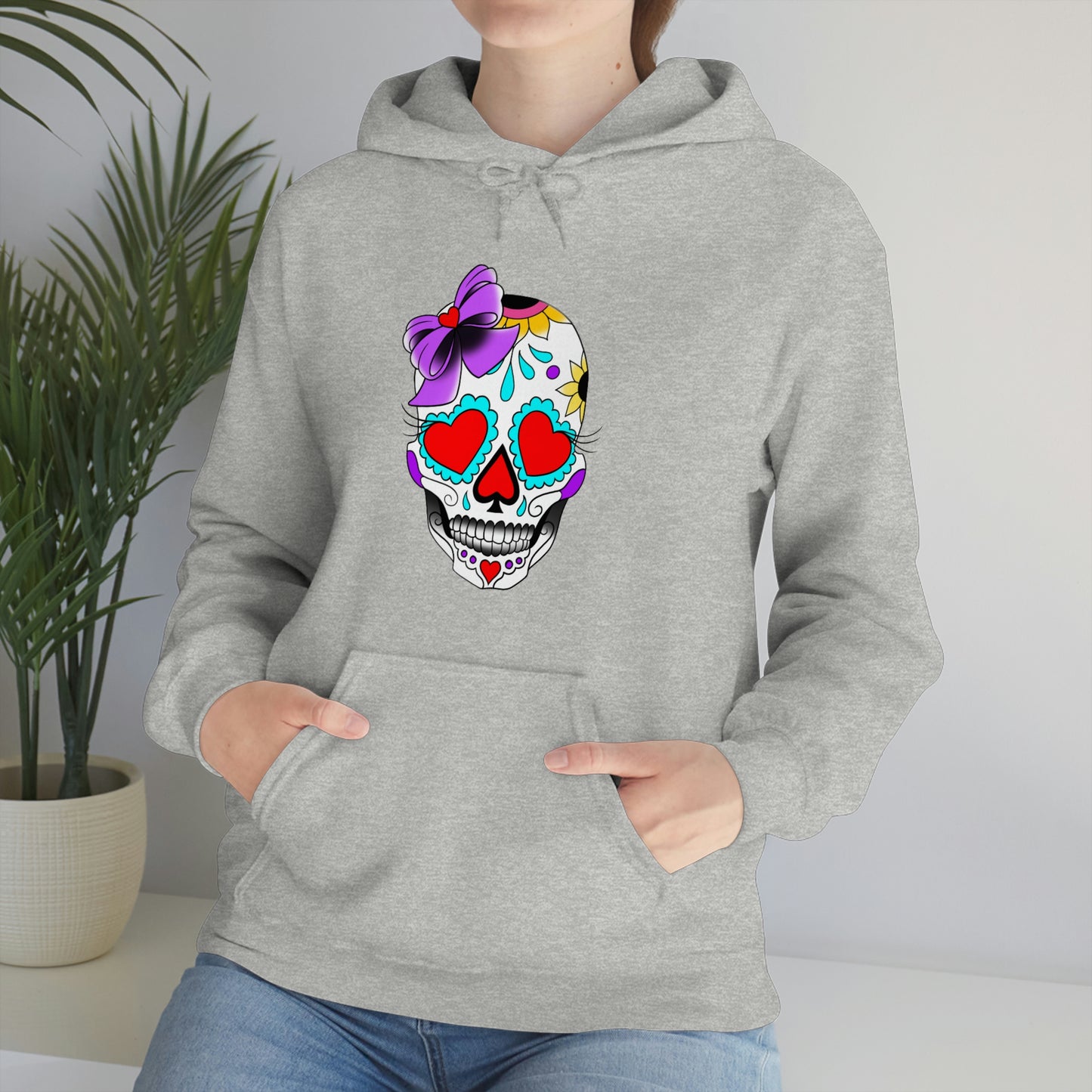 Lady Day of the Dead Unisex Heavy Blend™ Hooded Sweatshirt