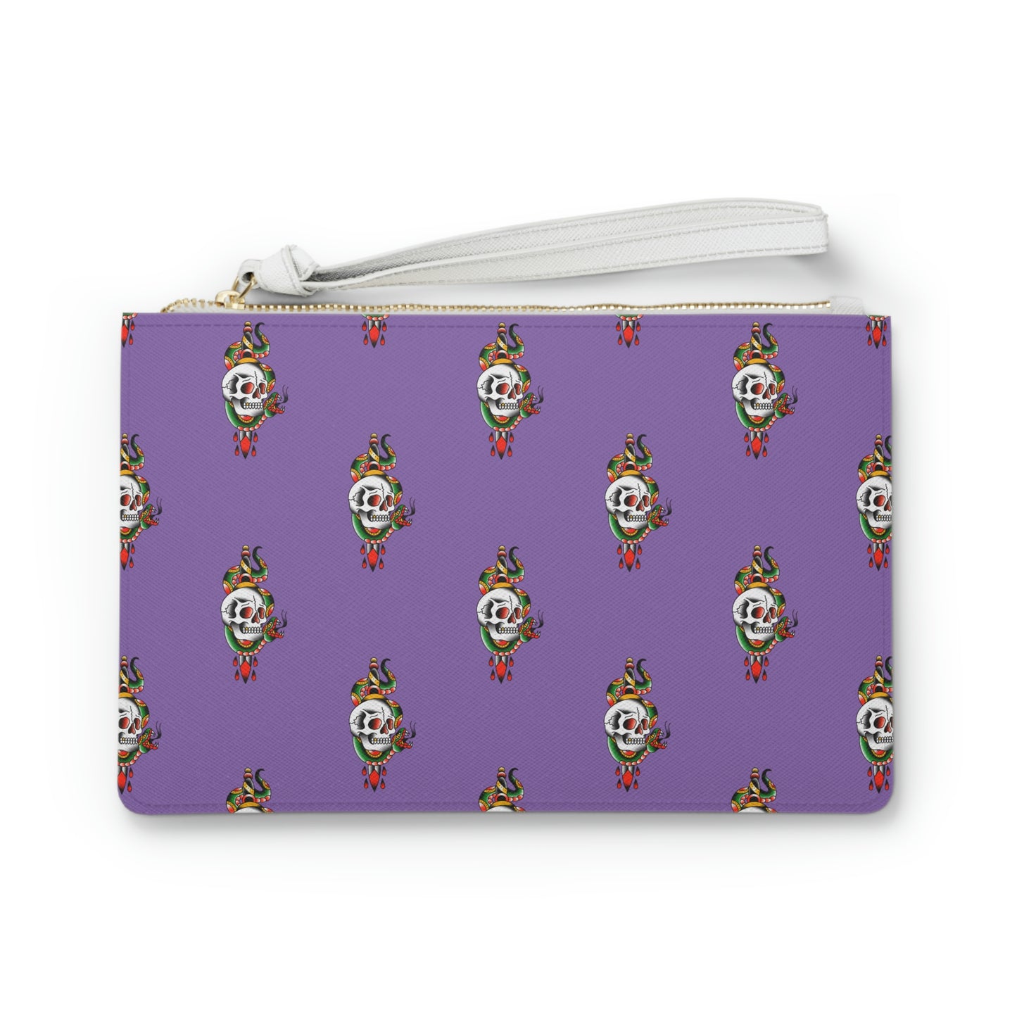 Snake and Dagger Purple Clutch Bag