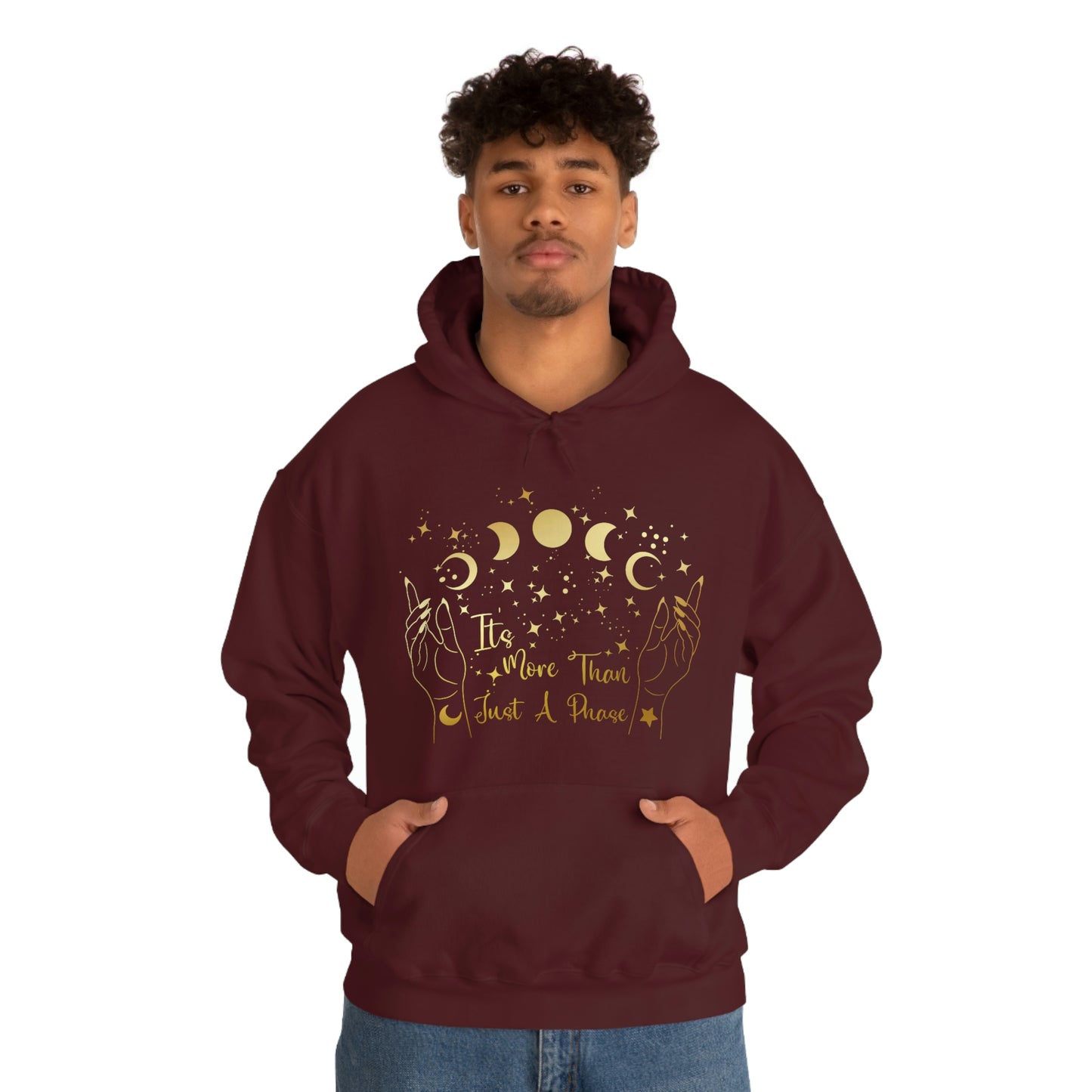 It's Not Just A Phase Gold Font Unisex Heavy Blend™ Hooded Sweatshirt