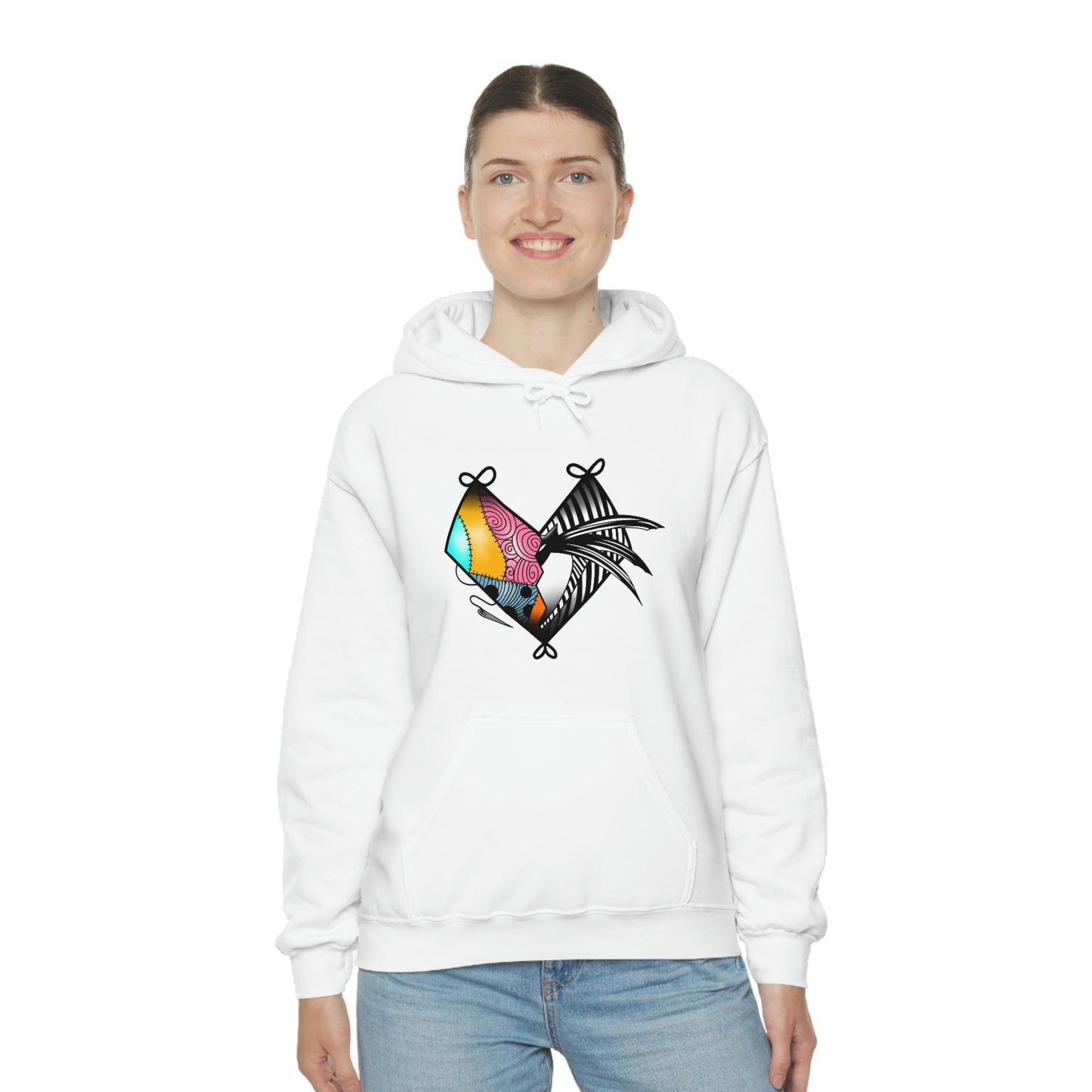 Jack and Sally Heart Unisex Heavy Blend™ Hooded Sweatshirt