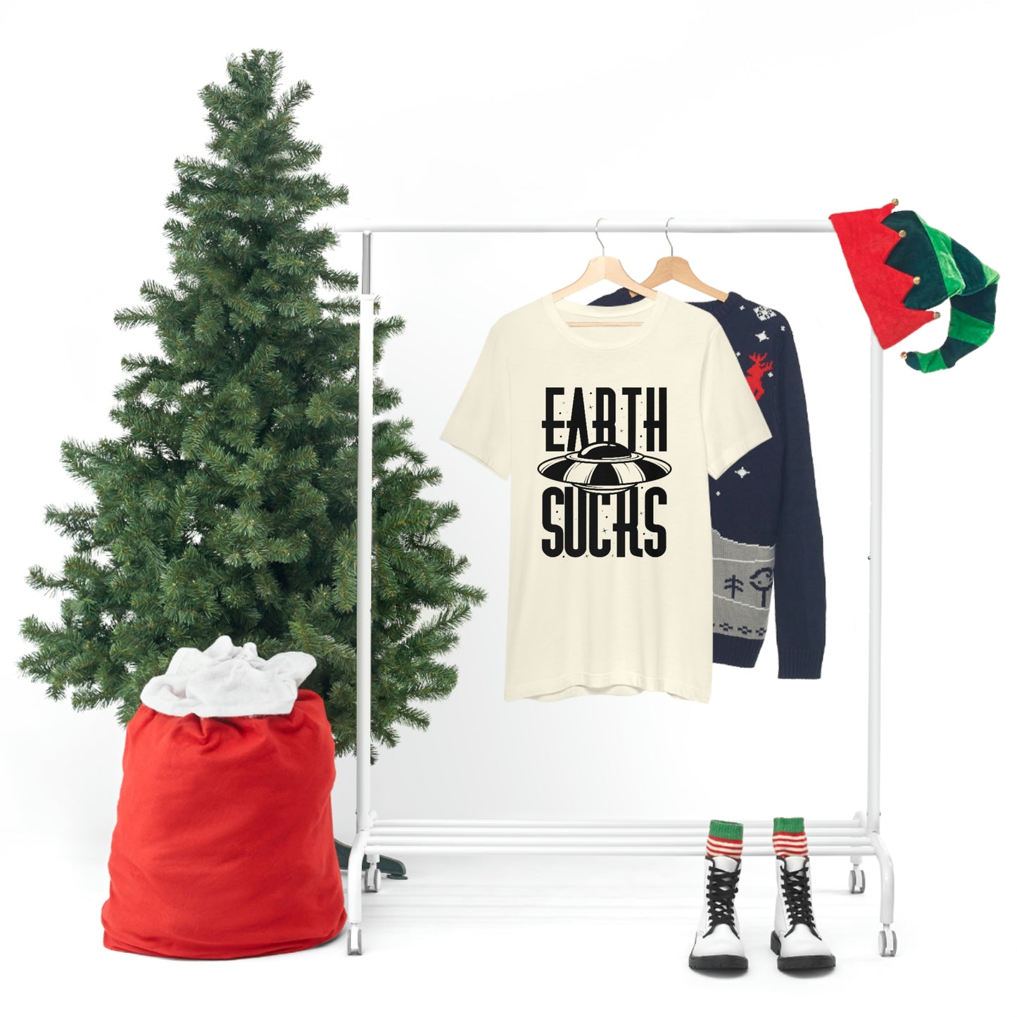 Earth Sucks Black Font Unisex Jersey Short Sleeve Tee