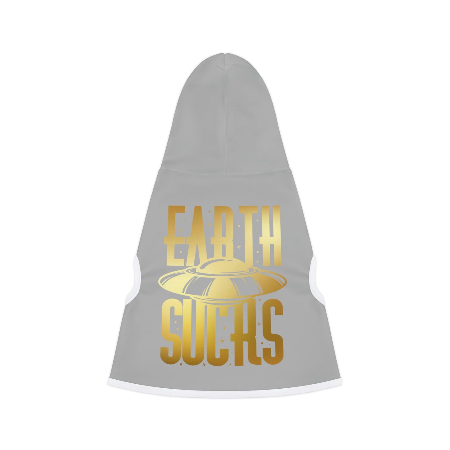 Earth Sucks Grey Dog Hoodie