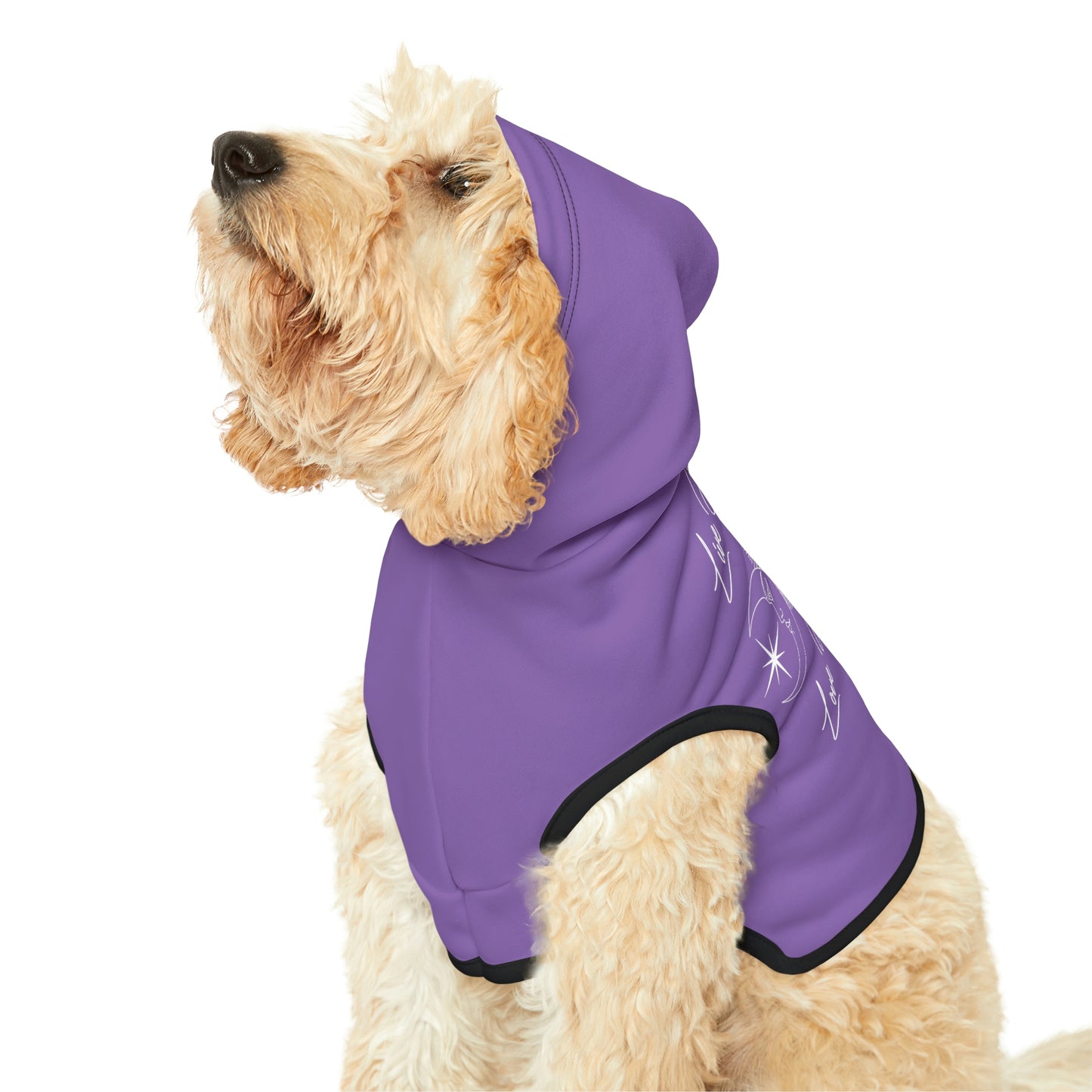 Sun and Moon Light Purple Dog Hoodie