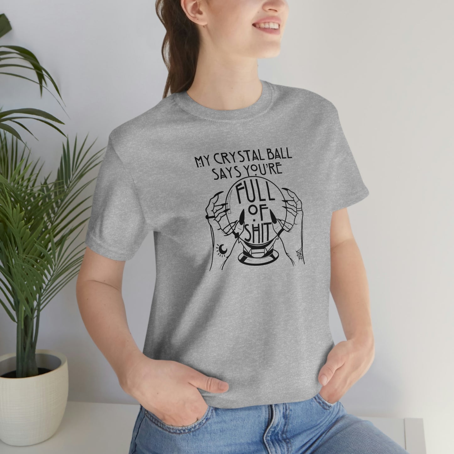 My Crystal Ball Black Font Unisex Jersey Short Sleeve Tee