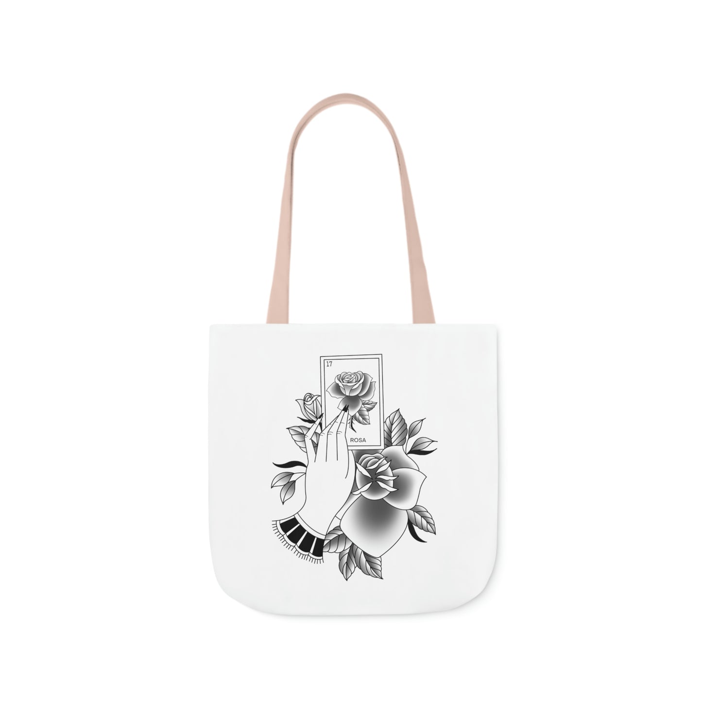 Rosa Card AOP Polyester Canvas Tote Bag