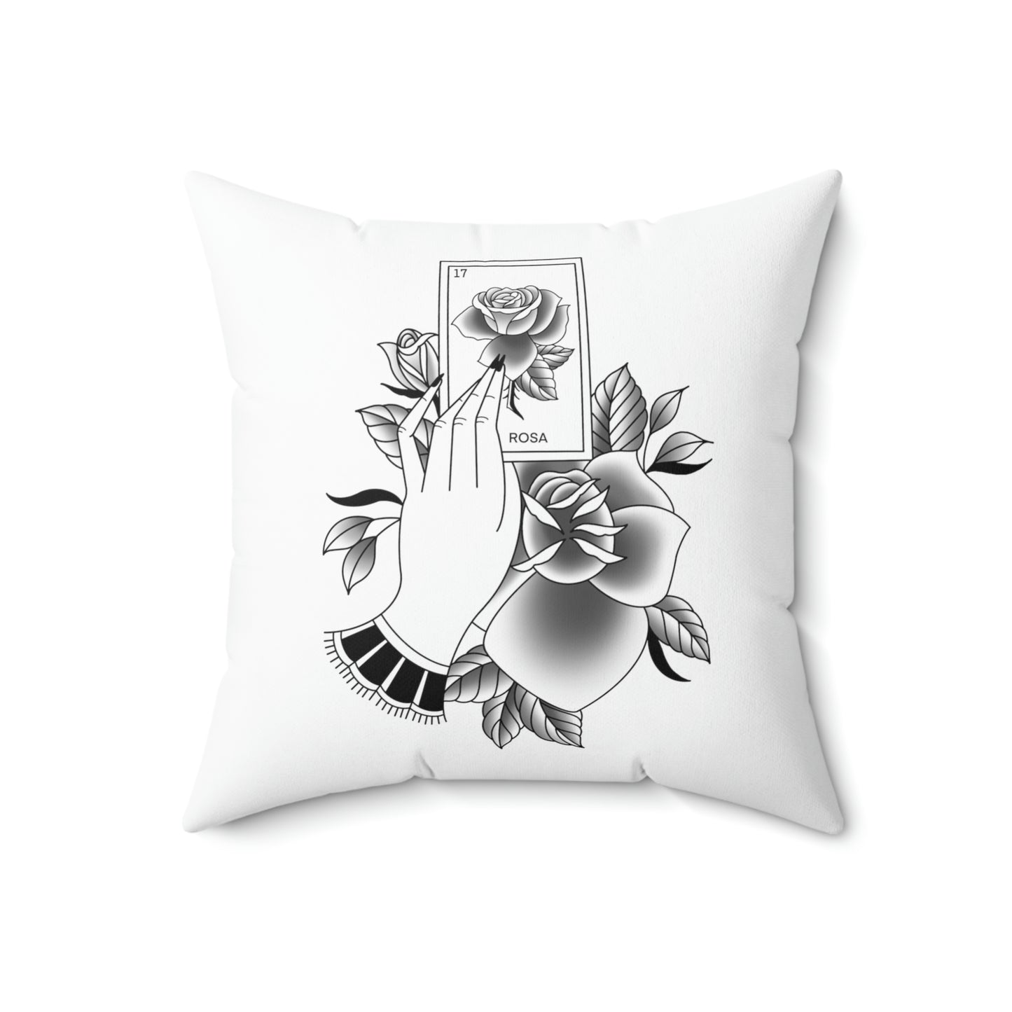 Rosa Card - Gypsy Spun Polyester Square Pillow