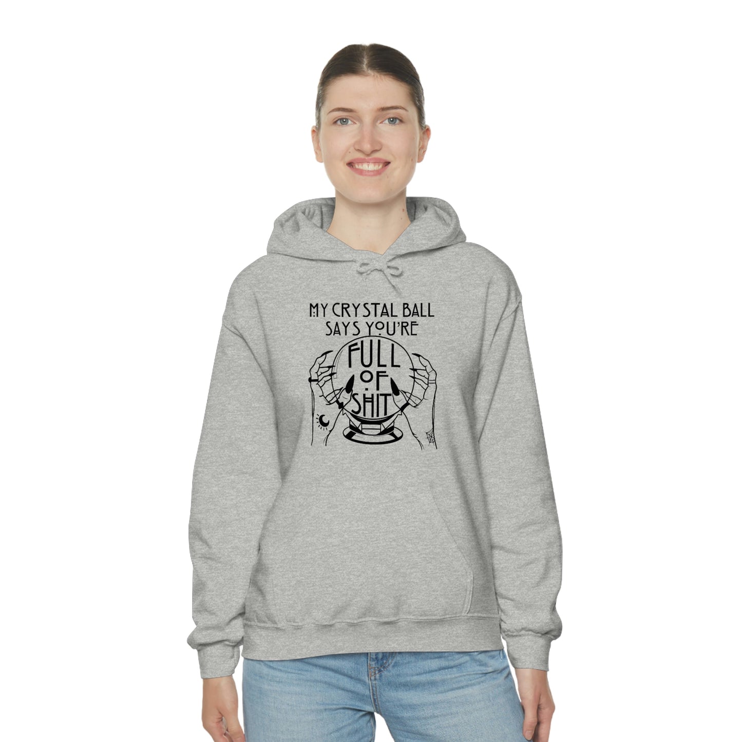 My Crystal Ball Black Font Unisex Heavy Blend™ Hooded Sweatshirt