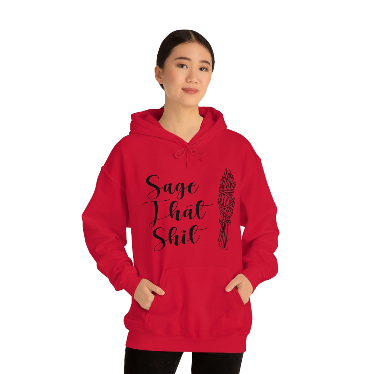 Sage That Black Font Unisex Heavy Blend™ Hooded Sweatshirt