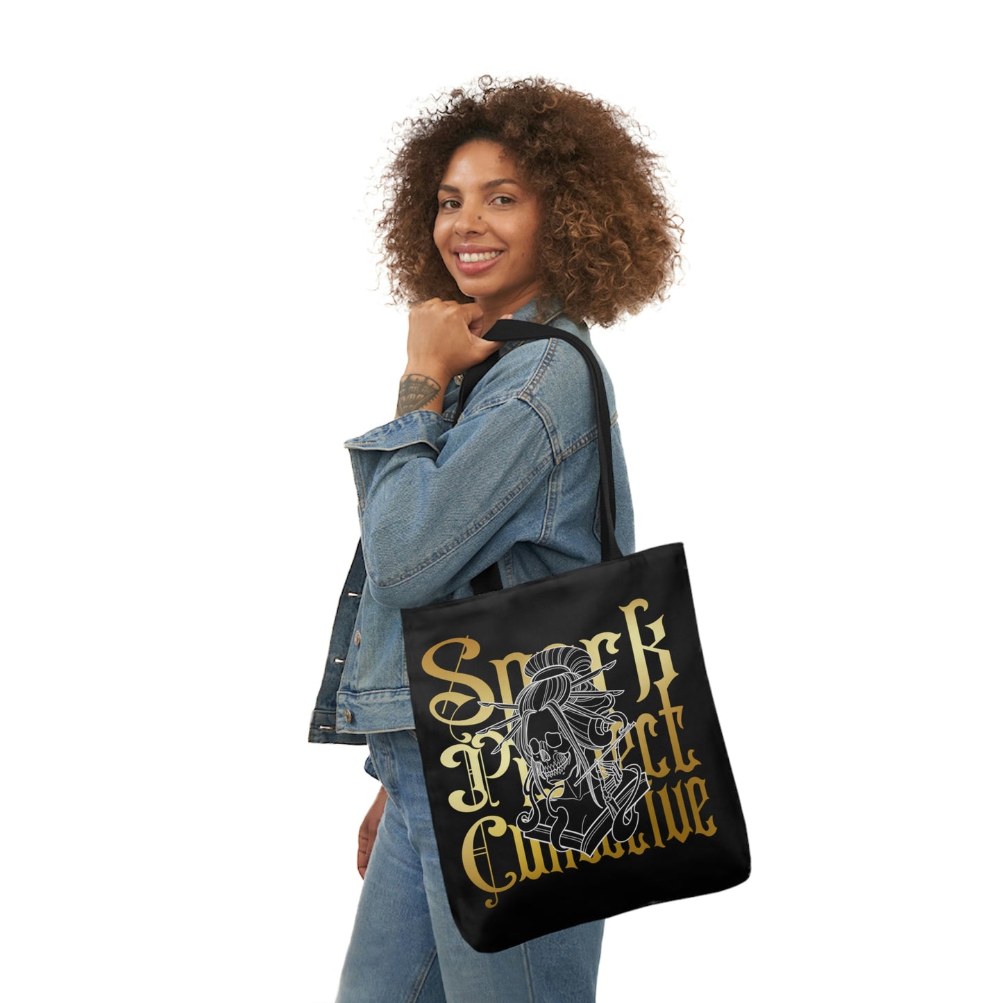 Japanese Spark AOP Polyester Canvas Tote Bag