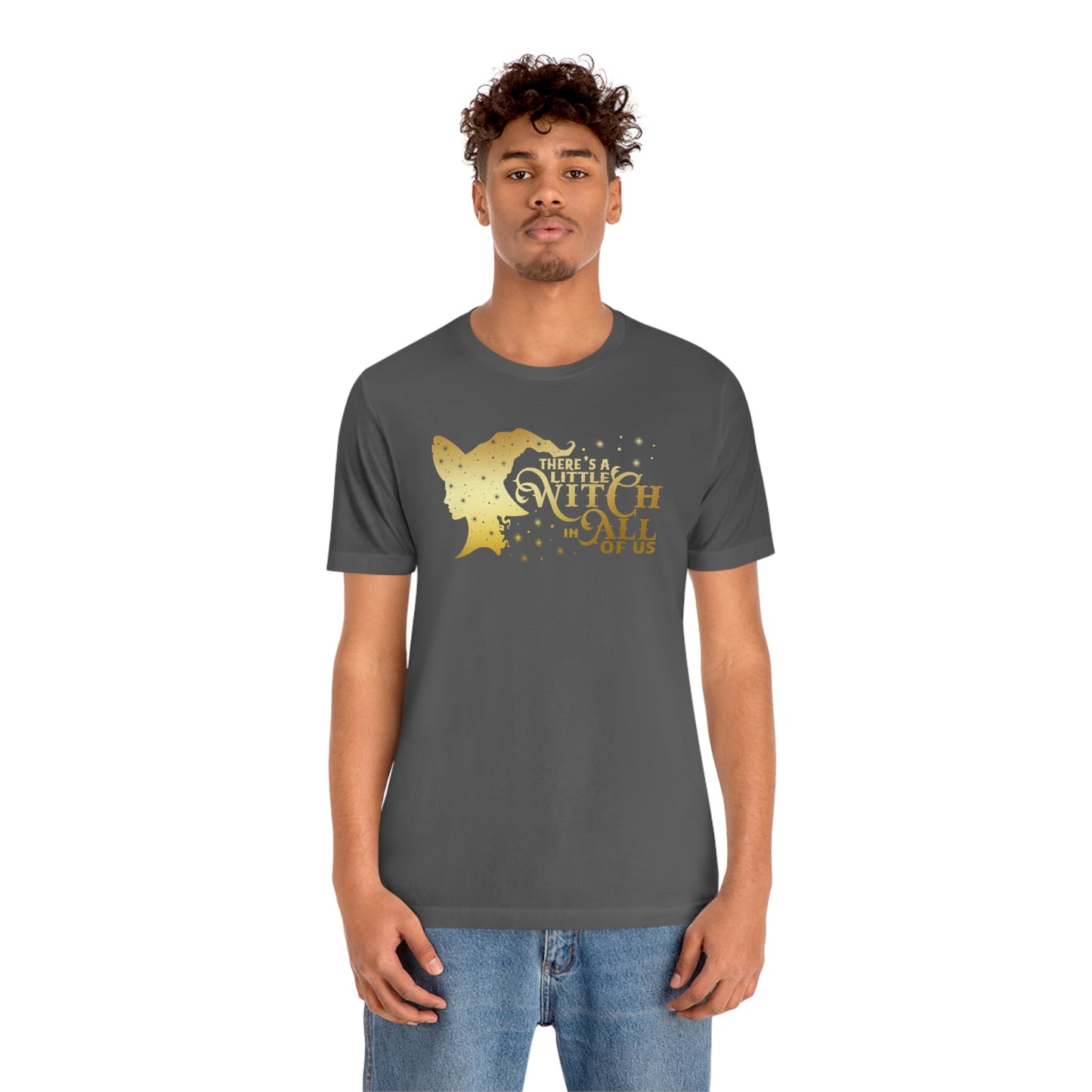 Witch In All of Us Gold Font Unisex Jersey Short Sleeve Tee