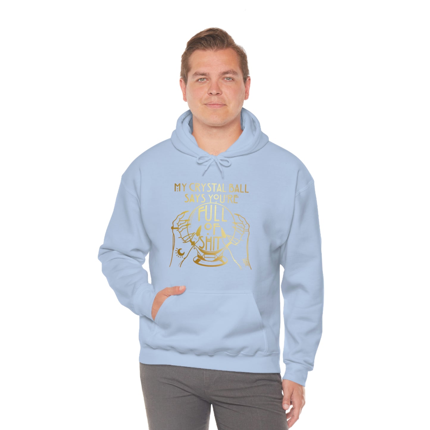 My Crystal Ball Gold Font Unisex Heavy Blend™ Hooded Sweatshirt