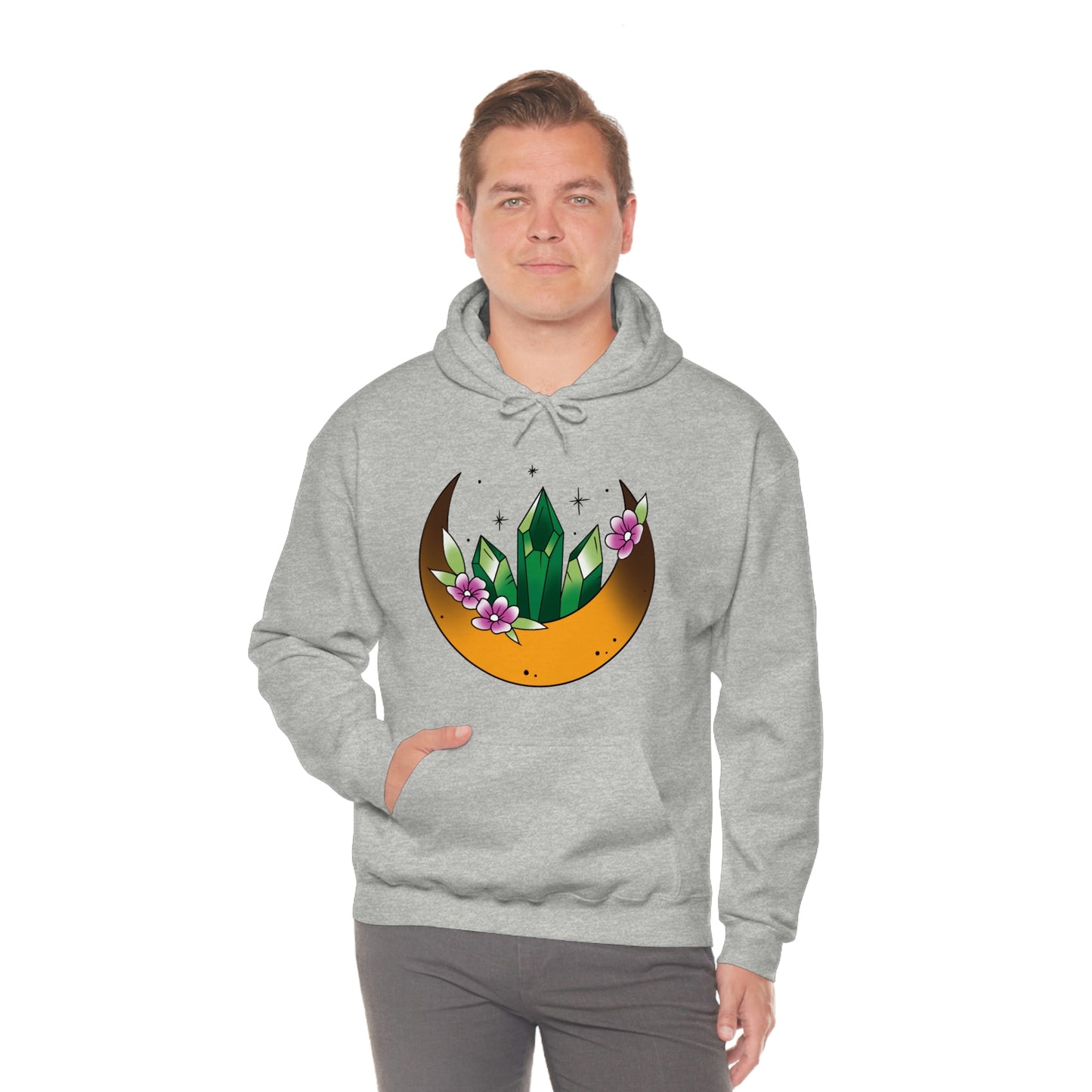 Green Crystal Unisex Heavy Blend™ Hooded Sweatshirt