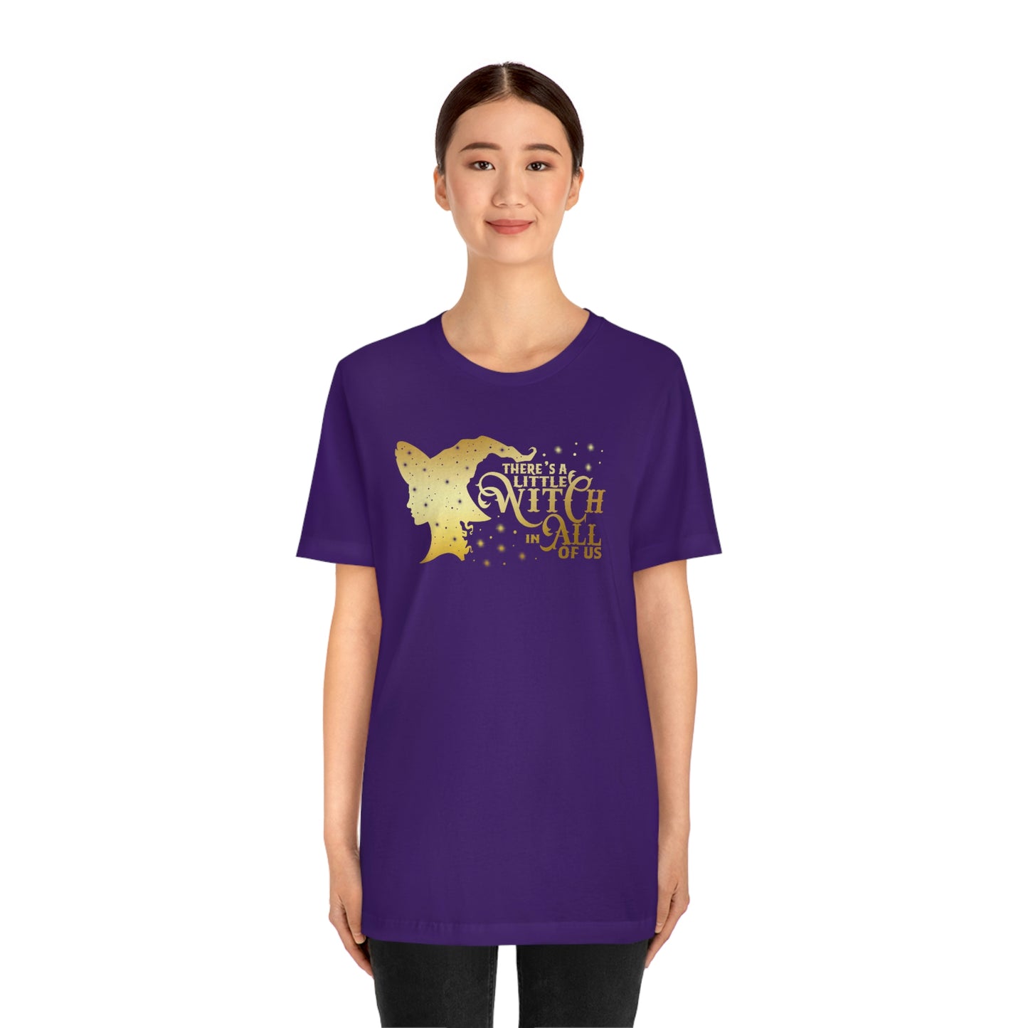 Witch In All of Us Gold Font Unisex Jersey Short Sleeve Tee