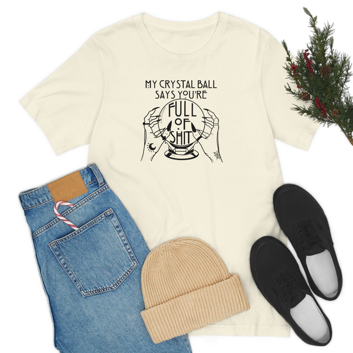 My Crystal Ball Black Font Unisex Jersey Short Sleeve Tee