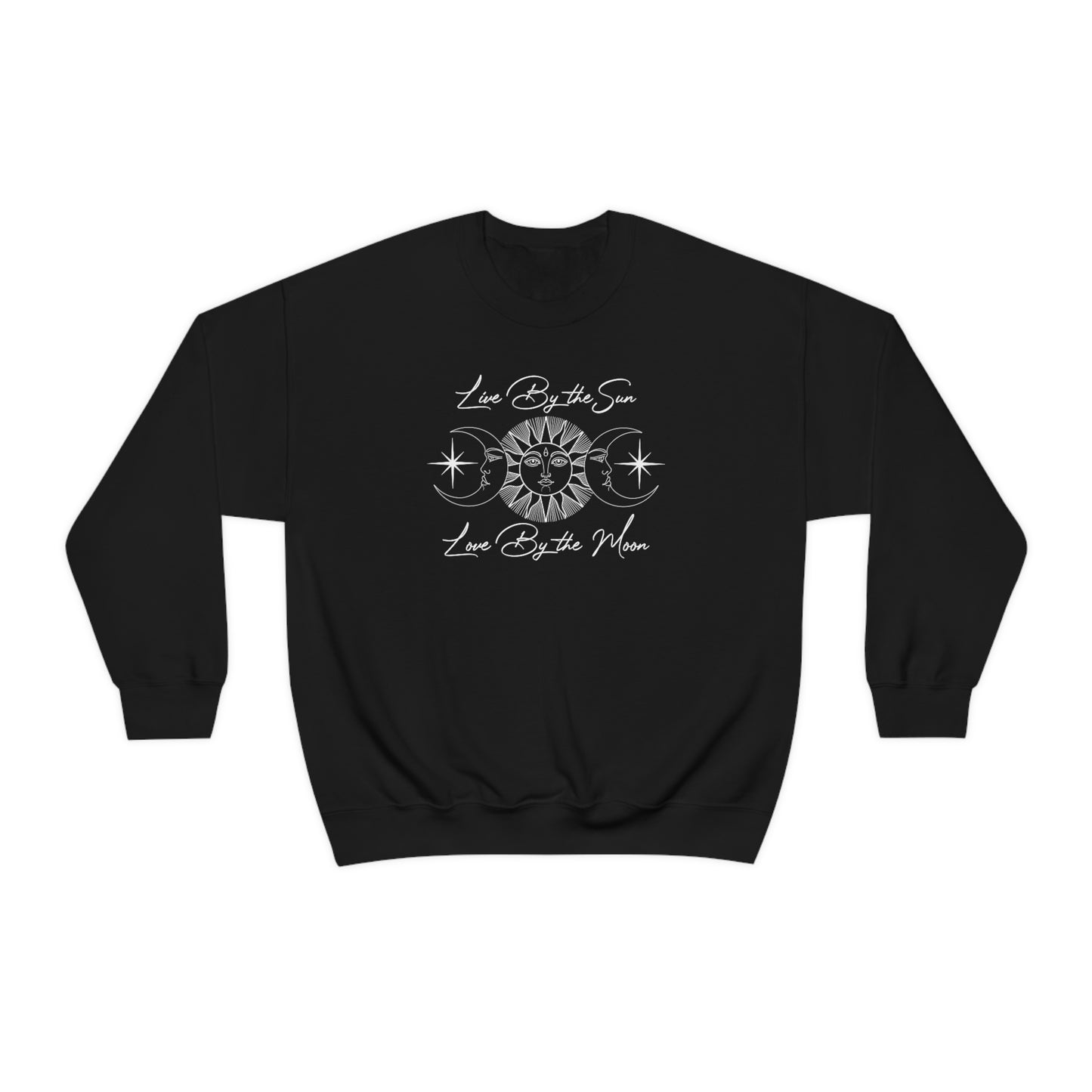 Live by The Sun White Font unisex heavy blend crewneck sweatshirt