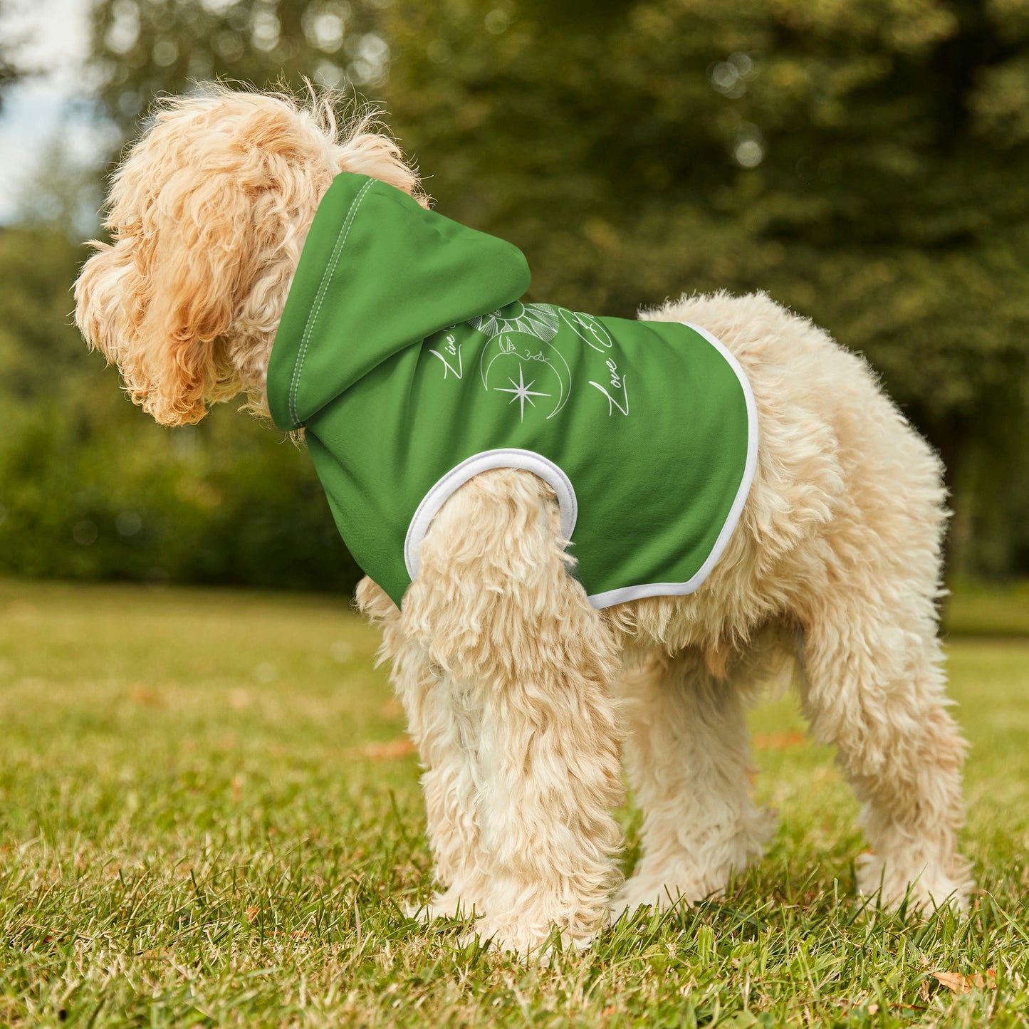 Live By the Sun Lt Green Dog Hoodie