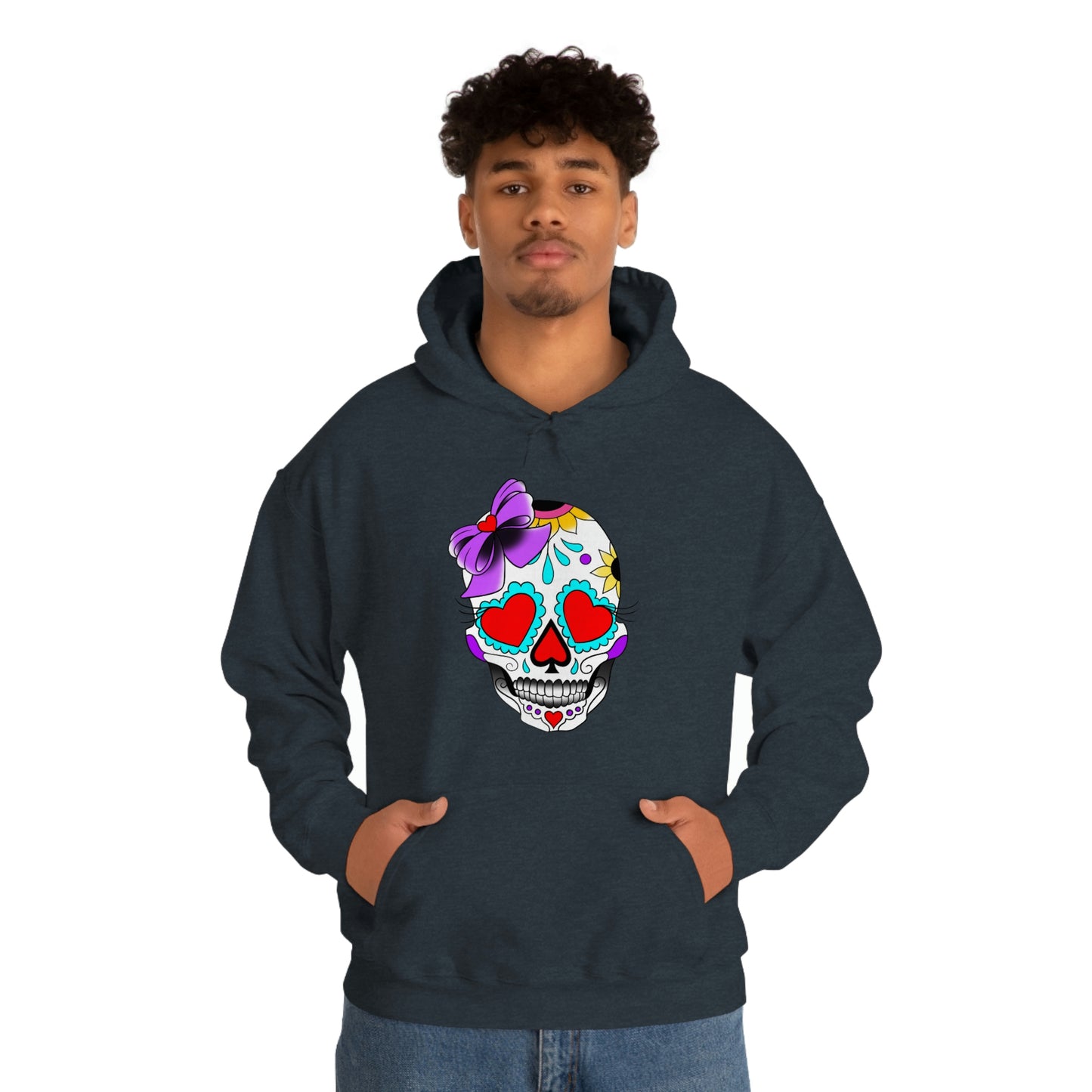 Lady Day of the Dead Unisex Heavy Blend™ Hooded Sweatshirt