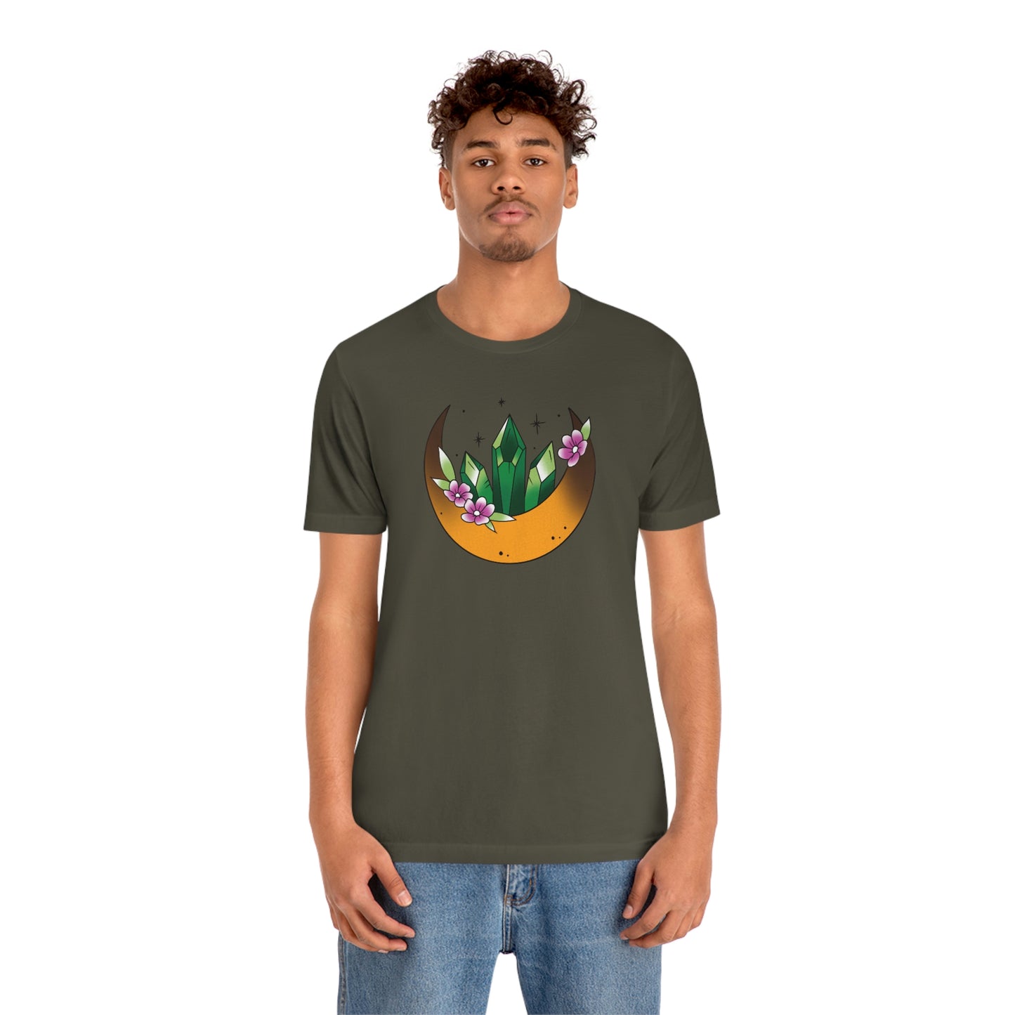 Green Crystal Unisex Jersey Short Sleeve Tee