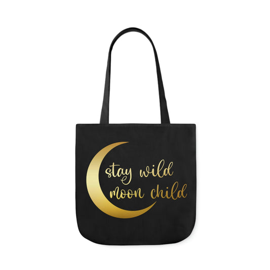 Stay Wild Moon Child AOP Polyester Canvas Tote Bag