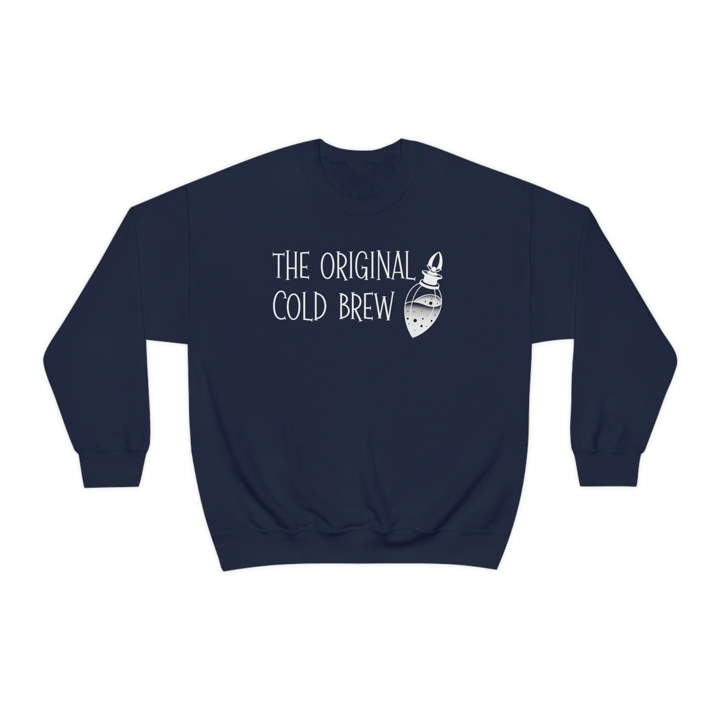 The Original Cold Brew White Font unisex heavy blend crewneck sweatshirt